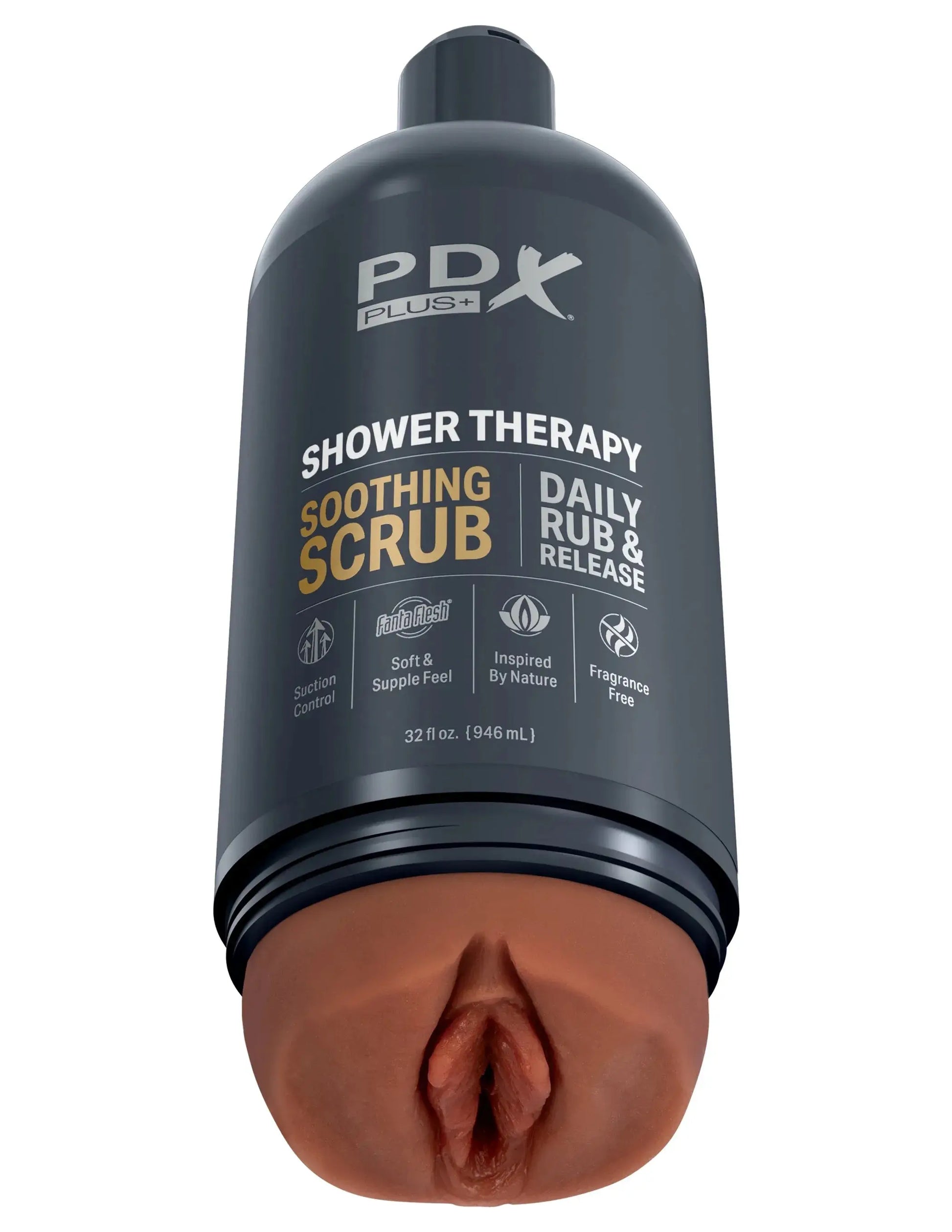 PDX SHOWER THERAPY SOOTHING SCRUB BROWN Pipedream Products