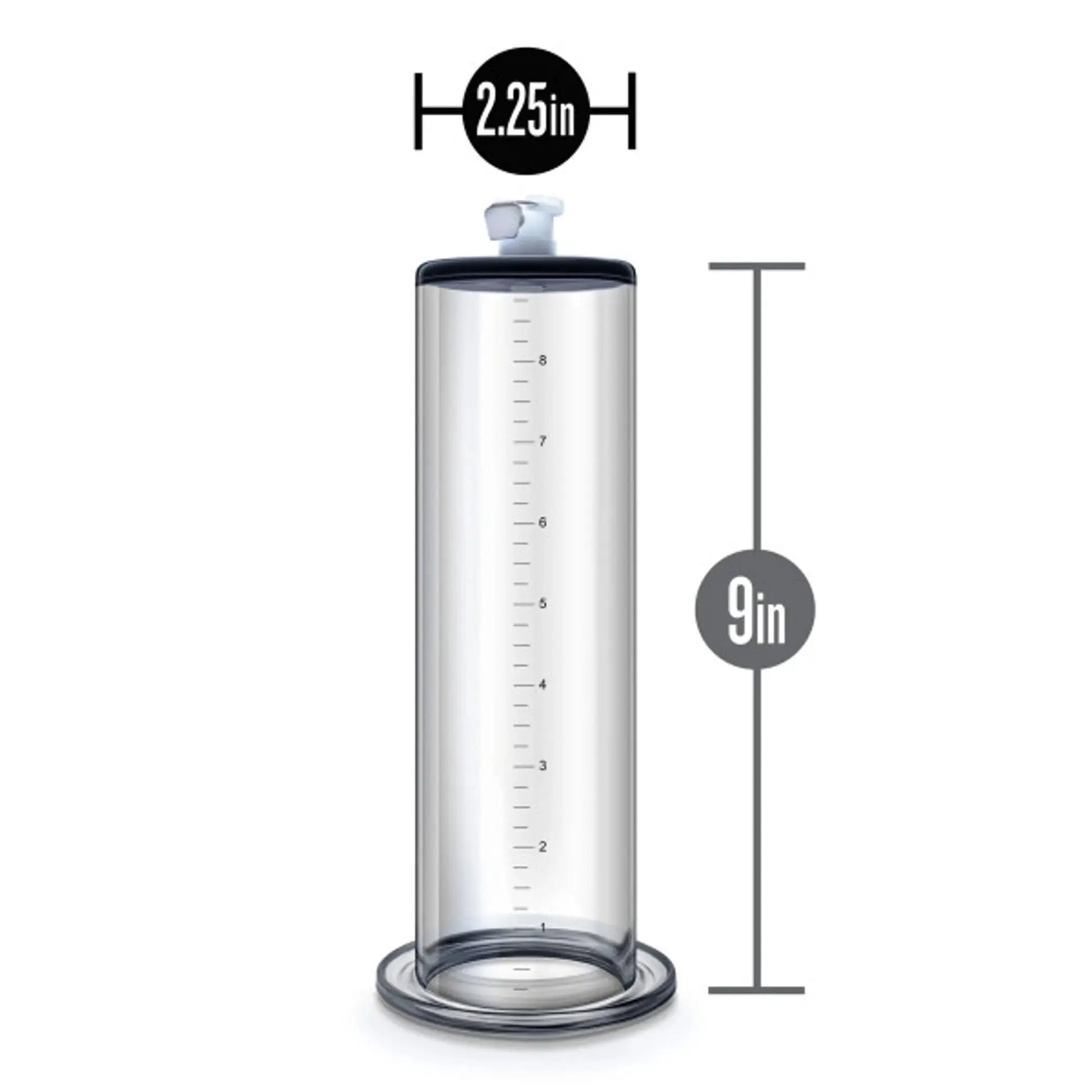 PERFORMANCE 9 IN X 2.25 IN PENIS PUMP CYLINDER CLEAR Blush Novelties
