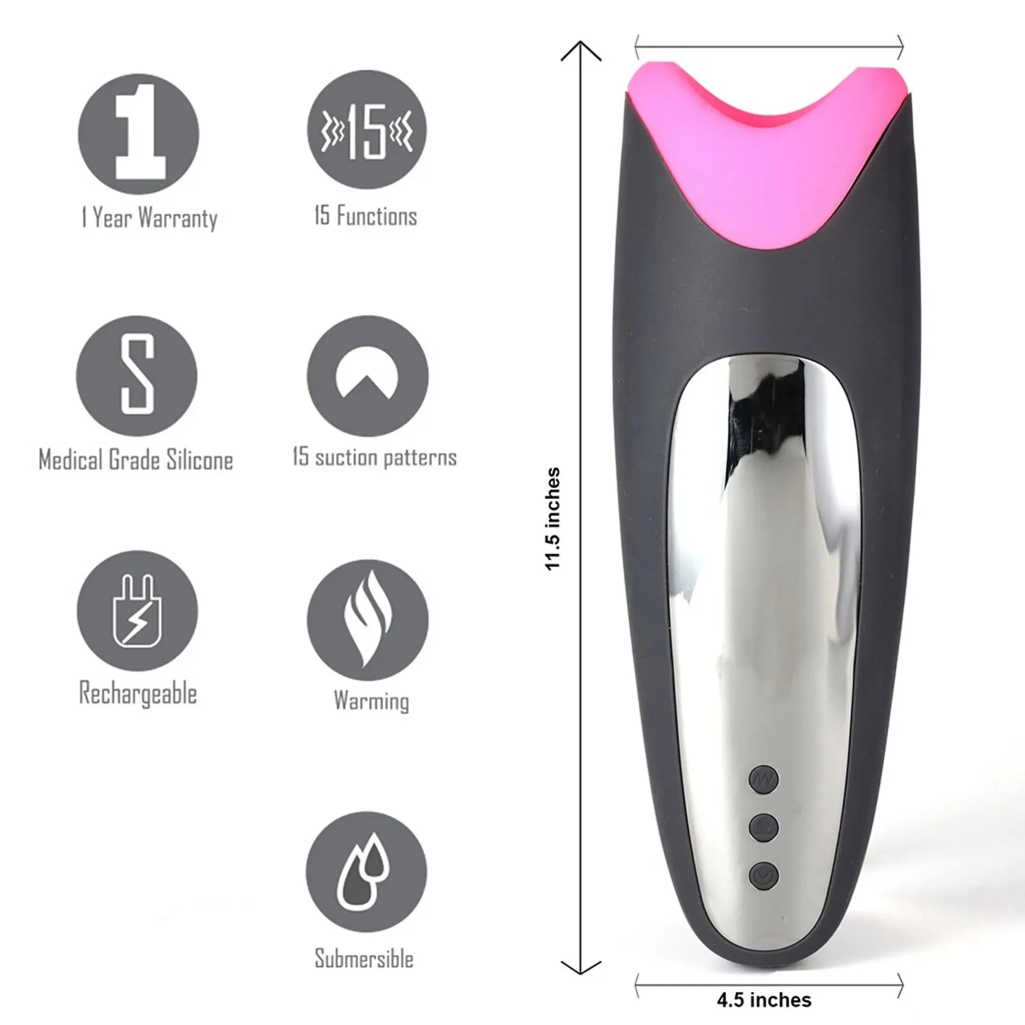 PIPER RECHARGEABLE MULTI FUNCTION MASTURBATOR W/ SUCTION Maia Toys