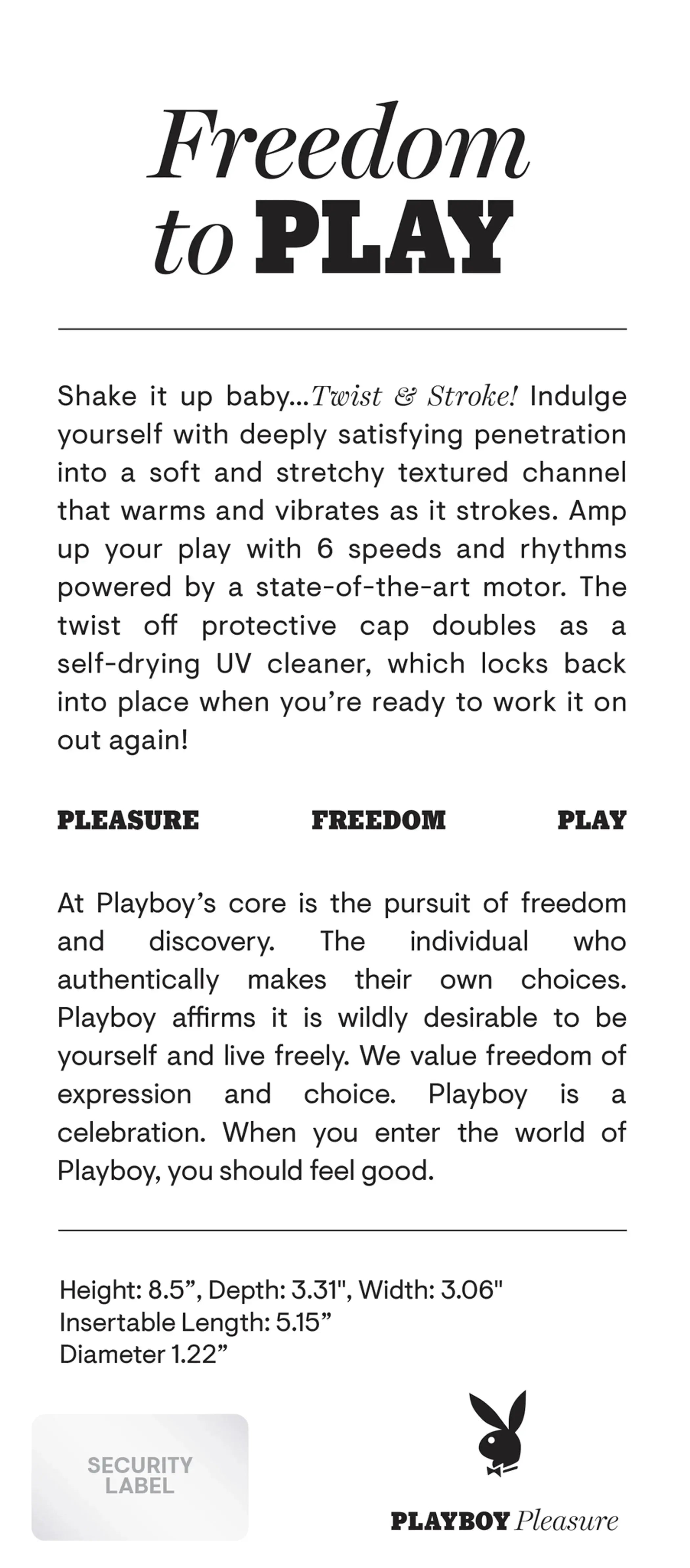 PLAYBOY TWIST & STROKE Evolved Novelties