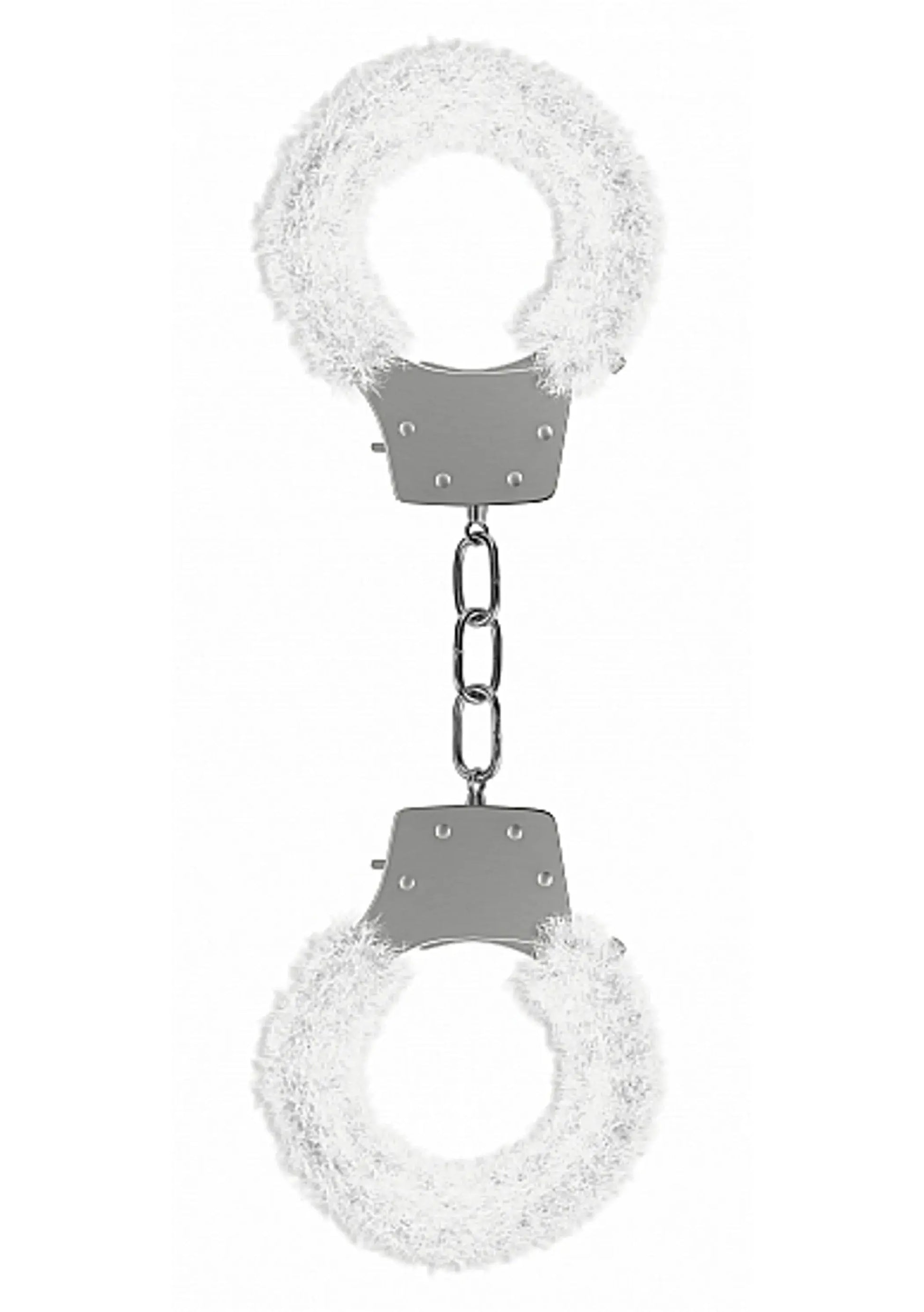 PLEASURE HANDCUFFS FURRY WHITE SHOTS AMERICA