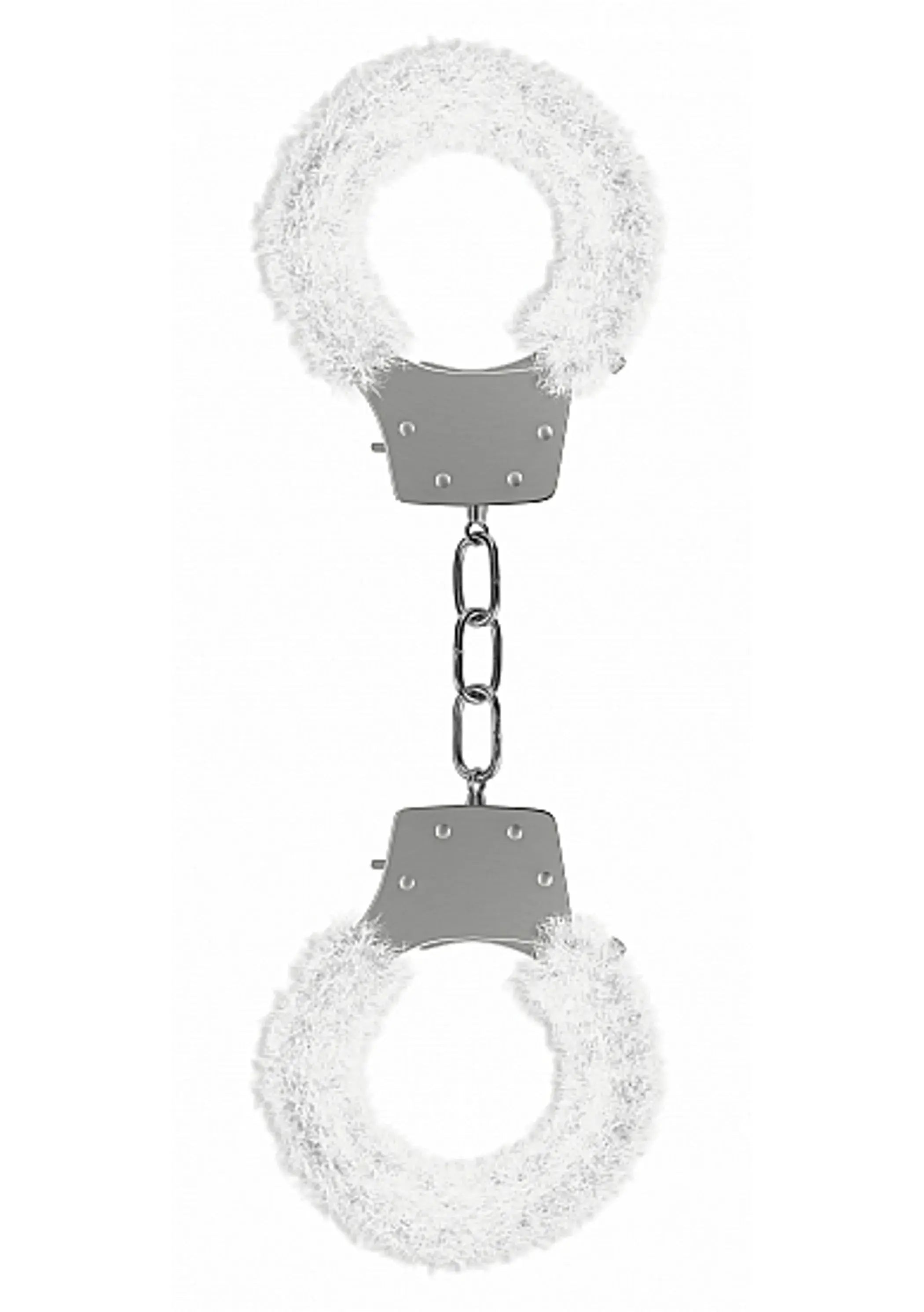 PLEASURE HANDCUFFS FURRY WHITE SHOTS AMERICA