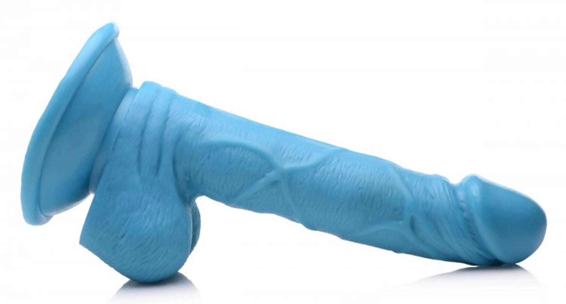 POP 6.5IN DILDO W/ BALLS BLUE XR Brands