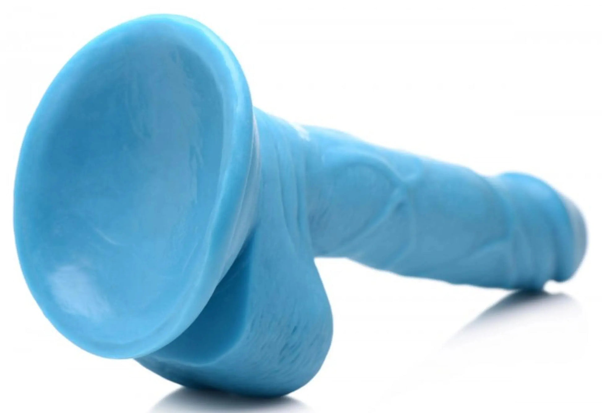 POP 6.5IN DILDO W/ BALLS BLUE XR Brands
