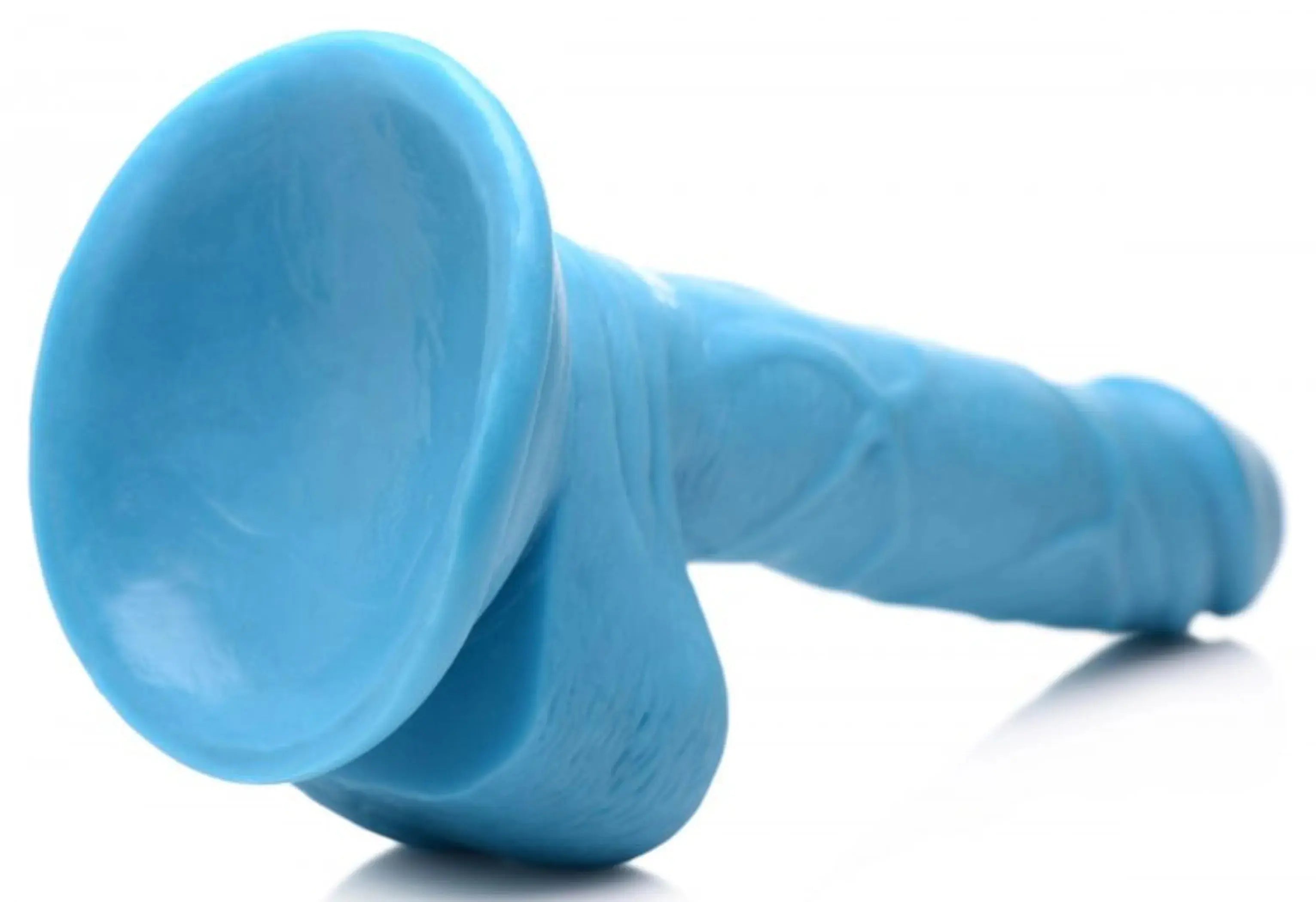 POP 6.5IN DILDO W/ BALLS BLUE XR Brands