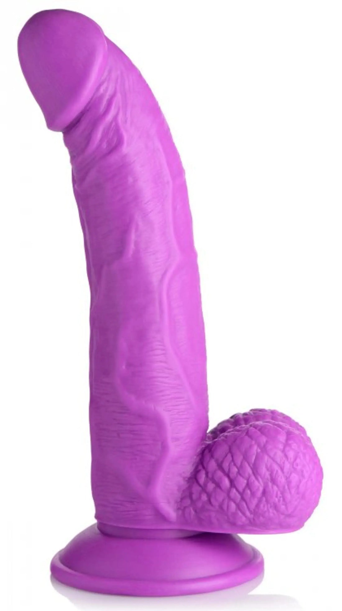 POP 7.5IN DILDO W/ BALLS PURPLE XR Brands