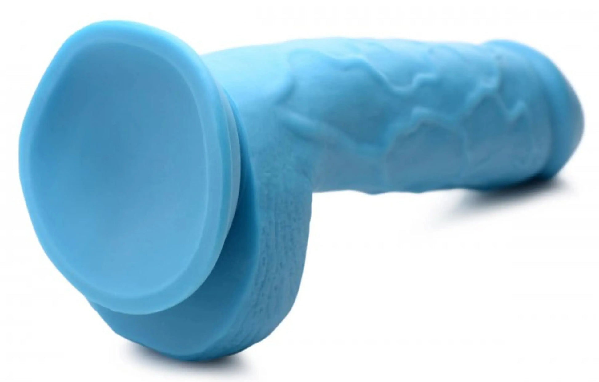 POP 8.25IN DILDO W/ BALLS BLUE XR Brands