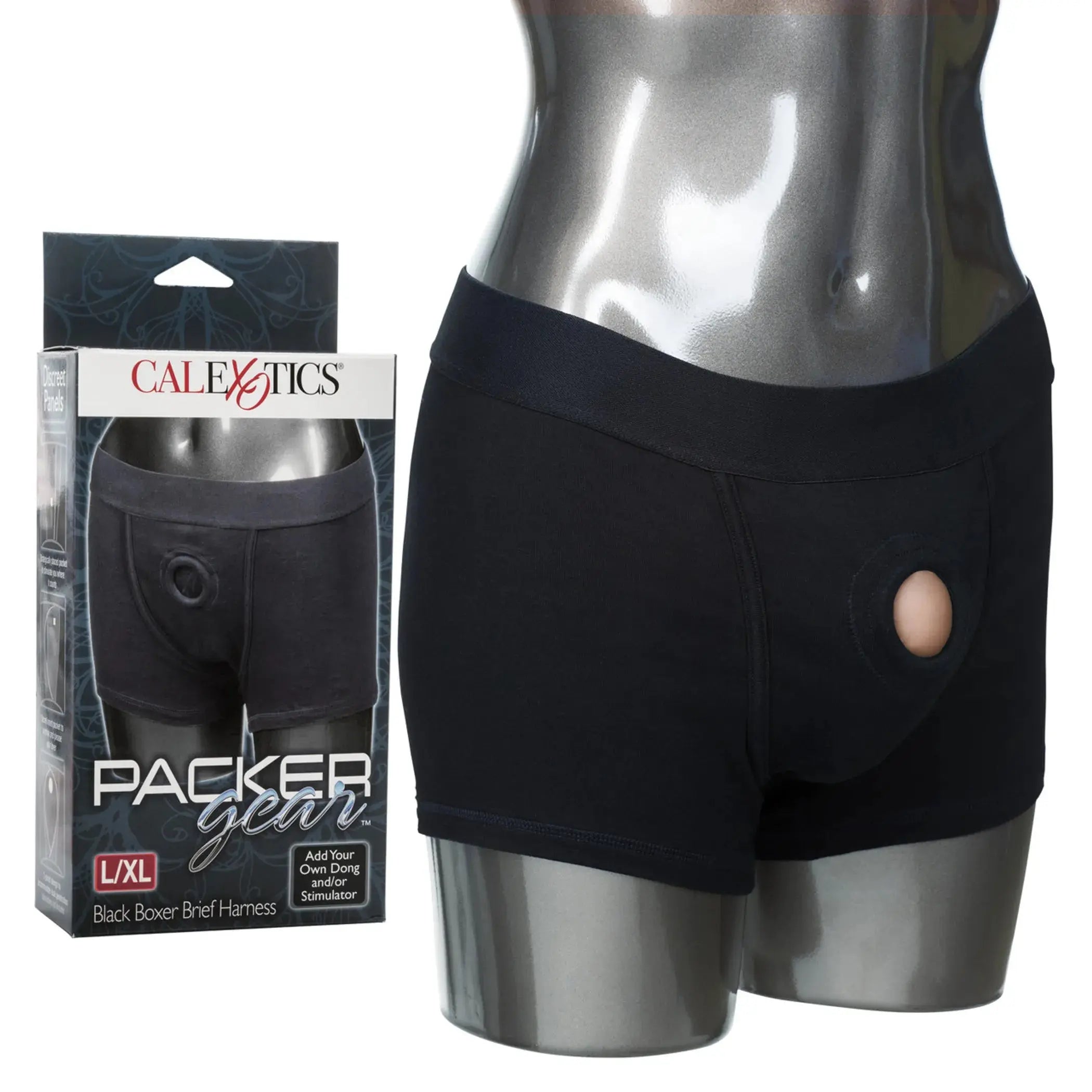 Packer Gear Black Boxer Harness L/XL California Exotic Novelties