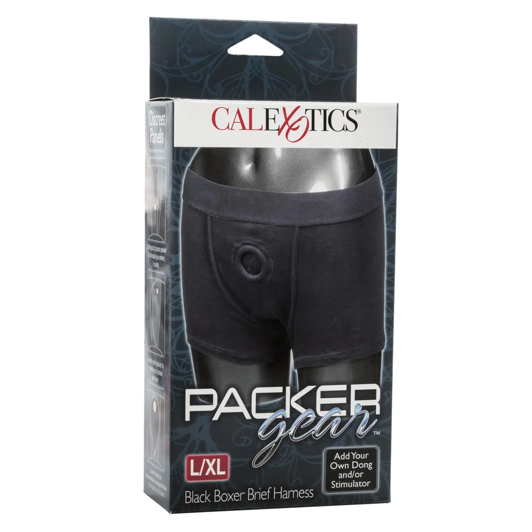 Packer Gear Black Boxer Harness L/XL California Exotic Novelties