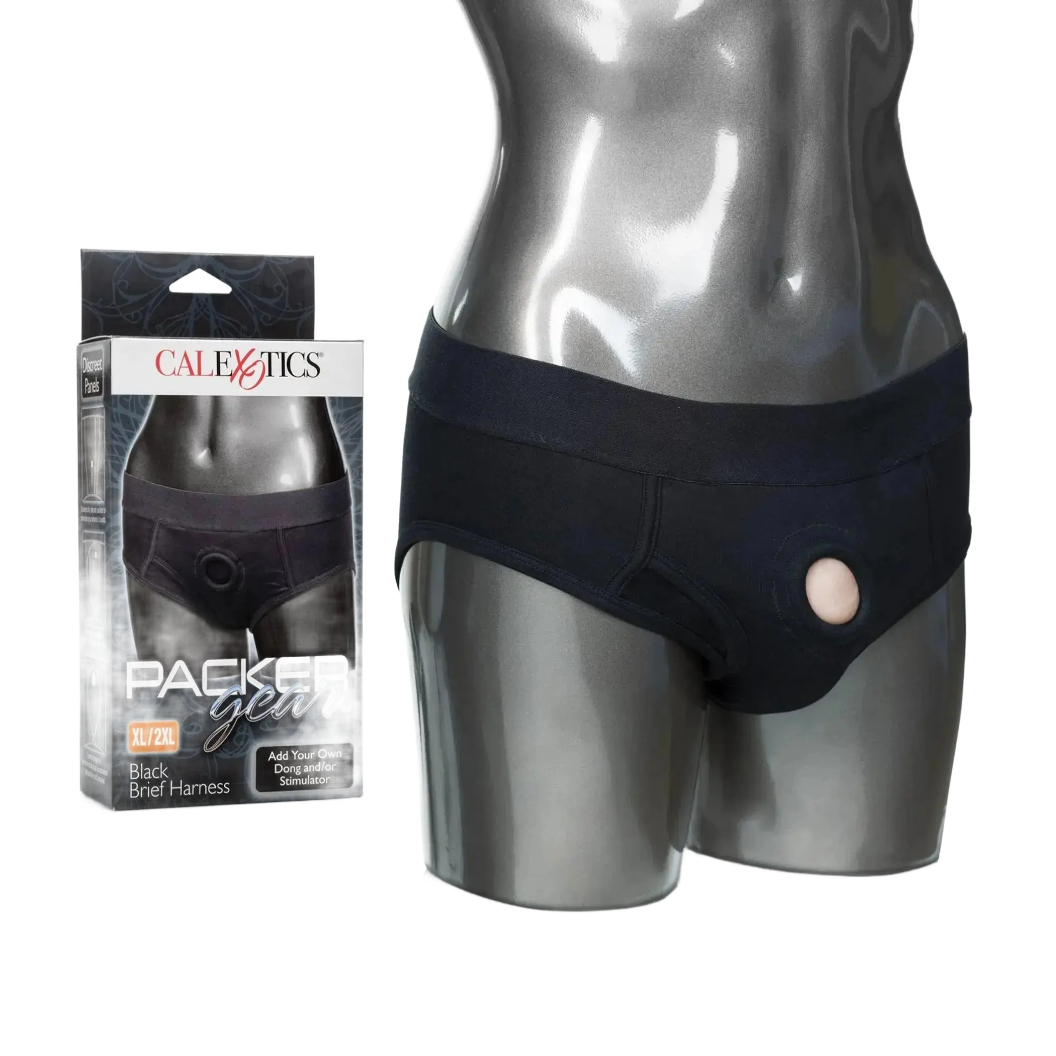 PACKER GEAR BLACK BRIEF HARNESS California Exotic Novelties