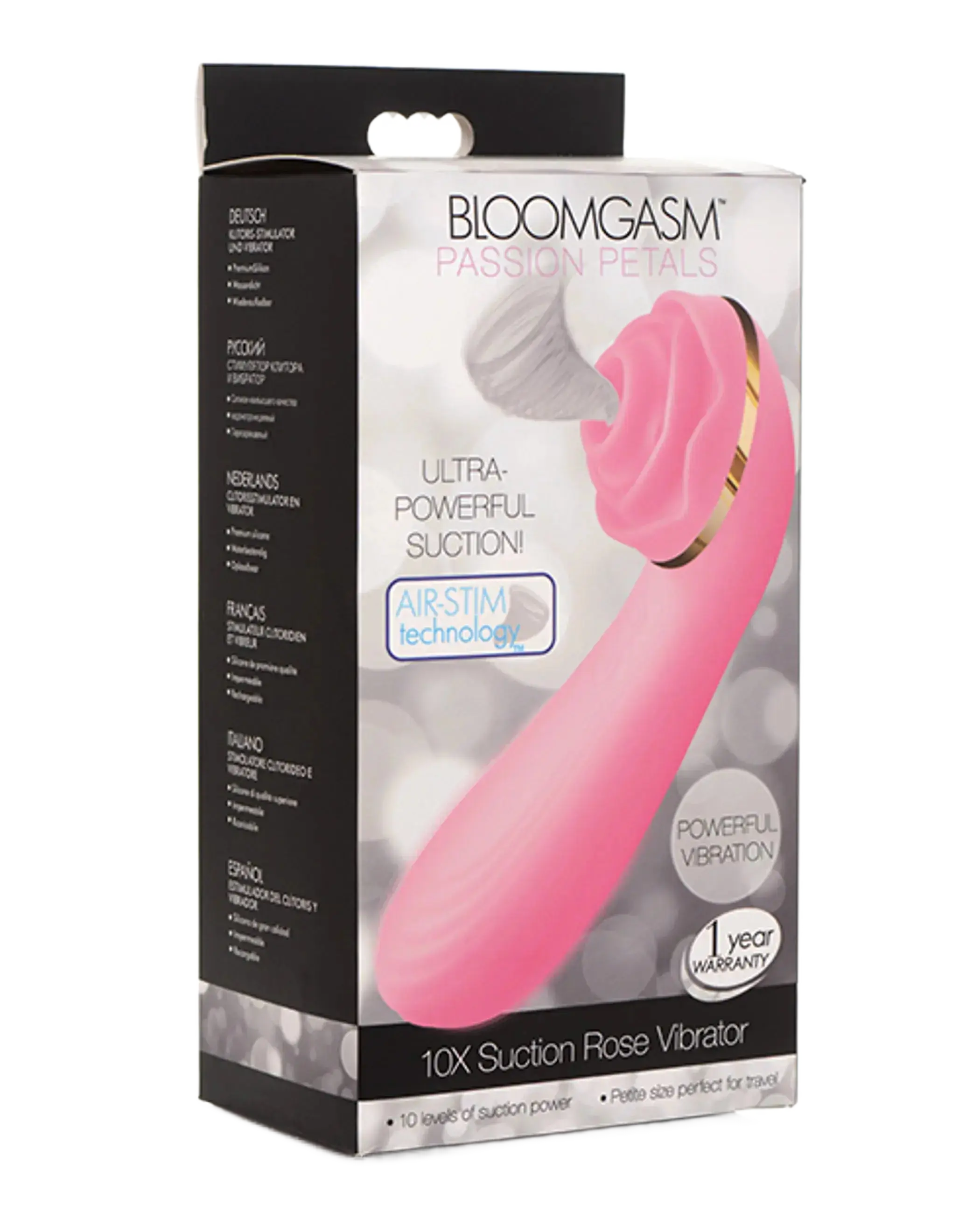 BLOOMGASM PASSION PETALS SUCTION ROSE VIBRATOR PINK XR Brands