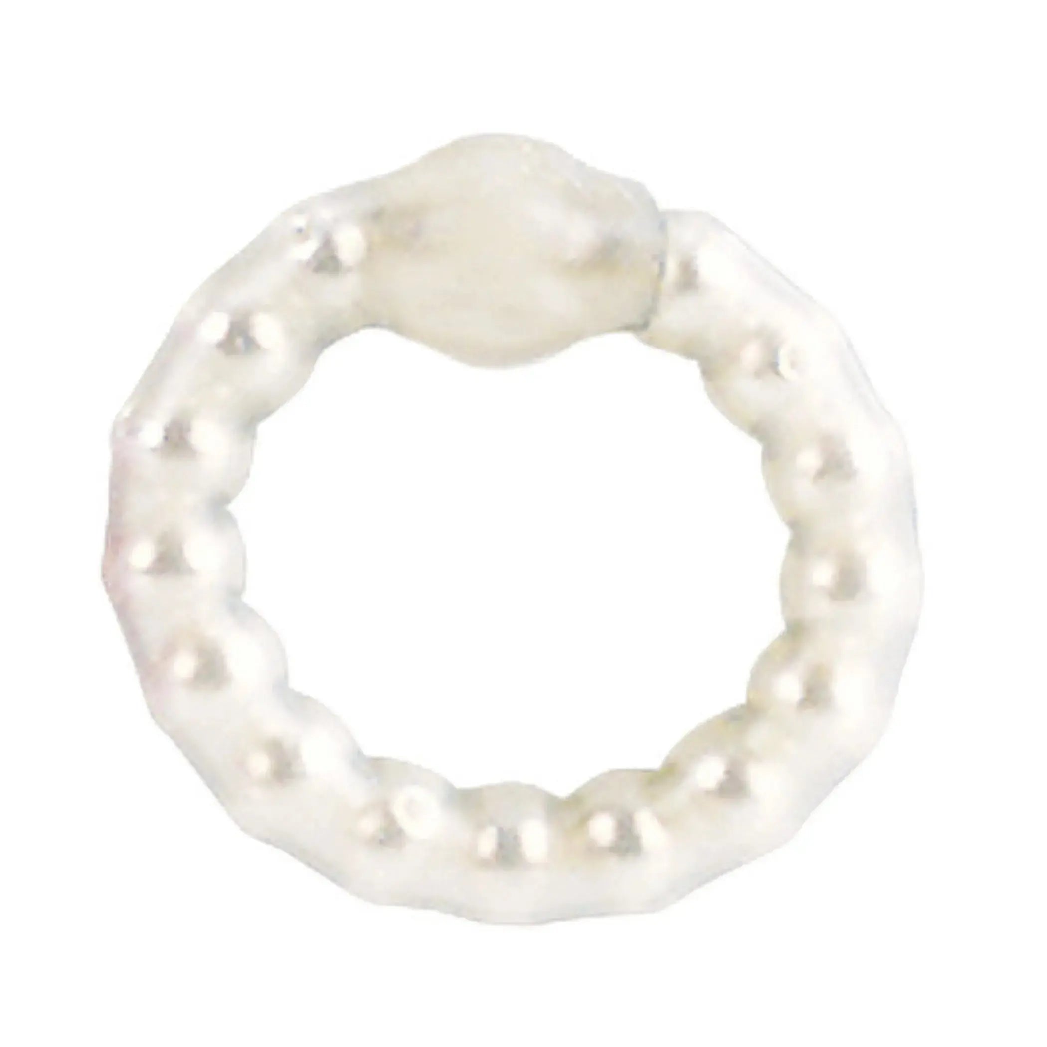 Pearl Bead Prolong Ring White California Exotic Novelties