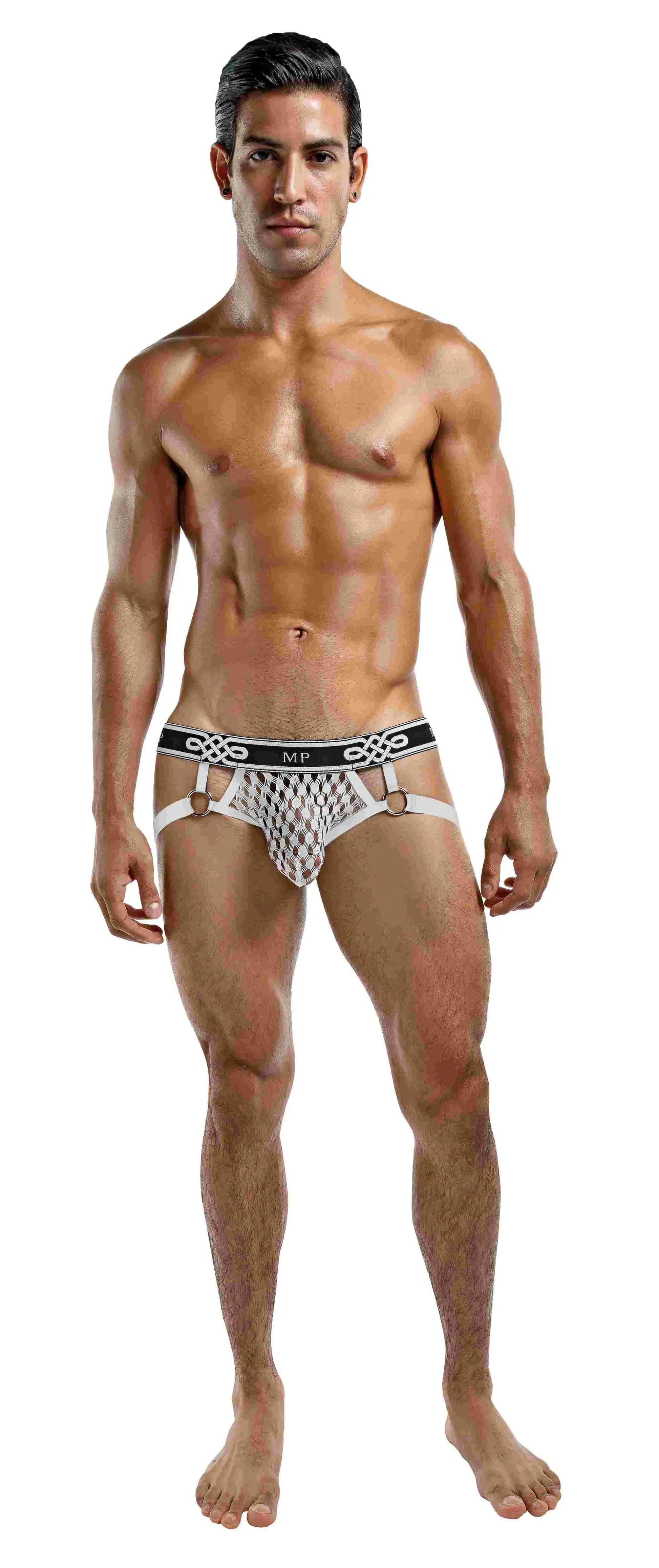 Peep Show Jock Ring White Male Power Lingerie