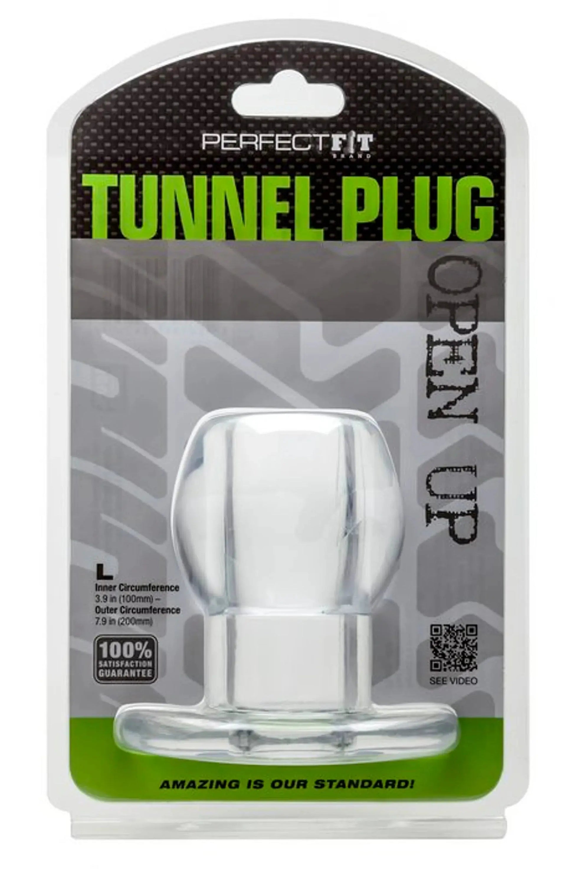 Perfect Fit Toy Tunnel Plug Large Ice Clear Perfect Fit