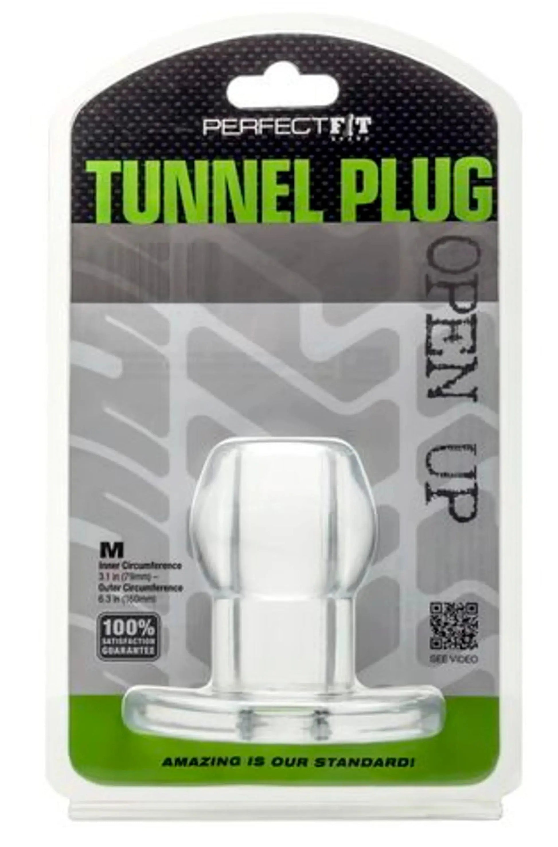 Perfect Fit Toy Tunnel Plug Medium Ice Clear Perfect Fit