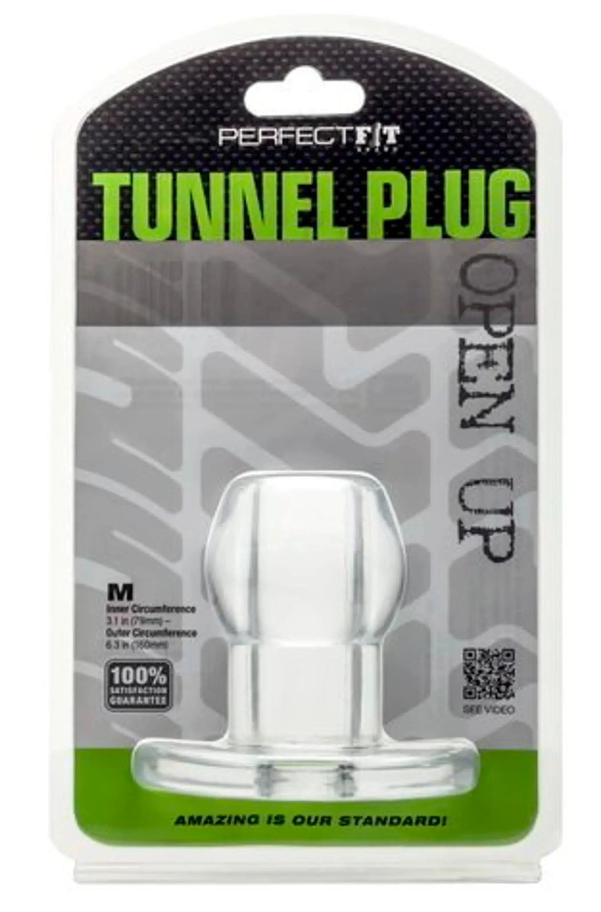 Perfect Fit Toy Tunnel Plug Medium Ice Clear Perfect Fit