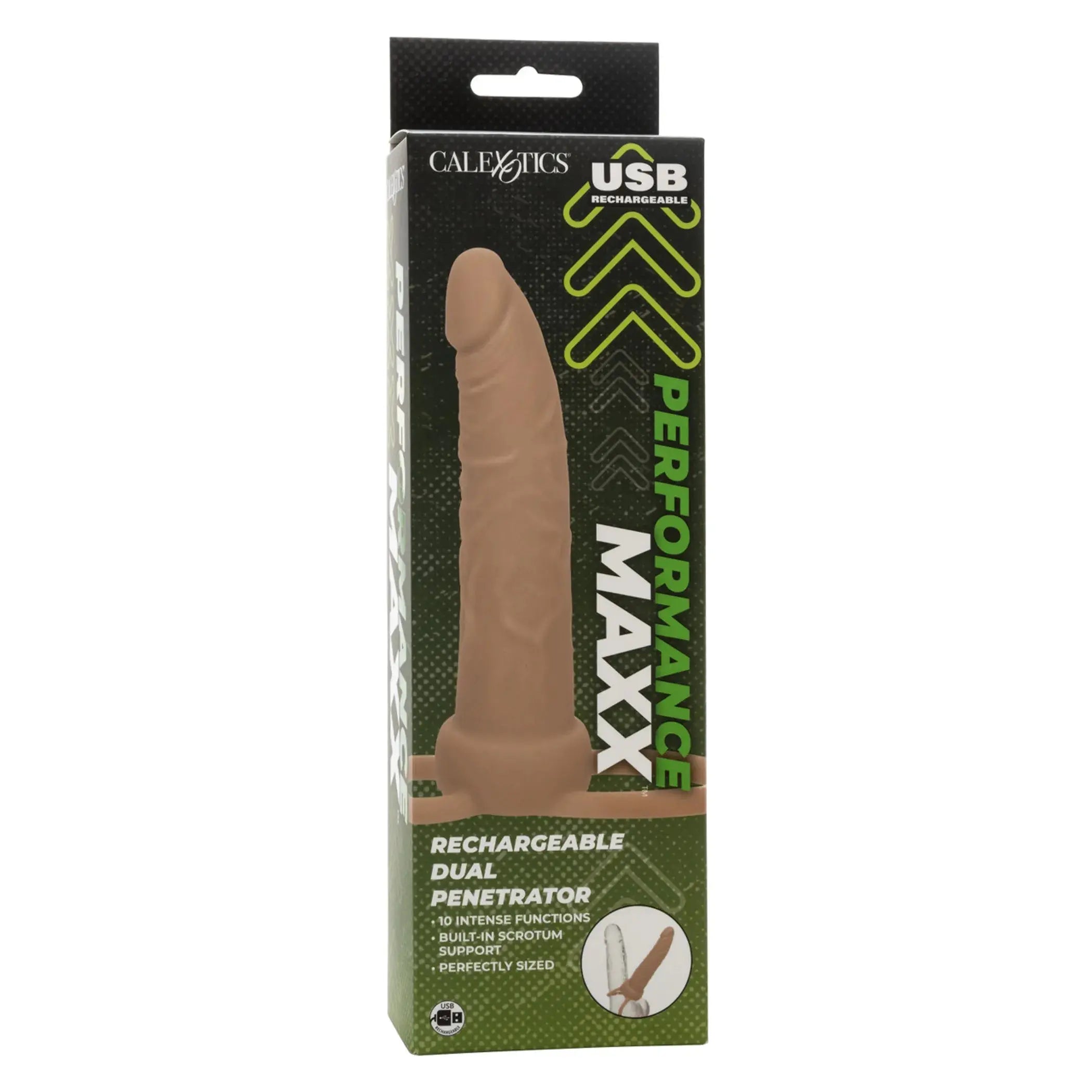 Performance Maxx Rechargeable Dual Penetrator Ivory California Exotic Novelties