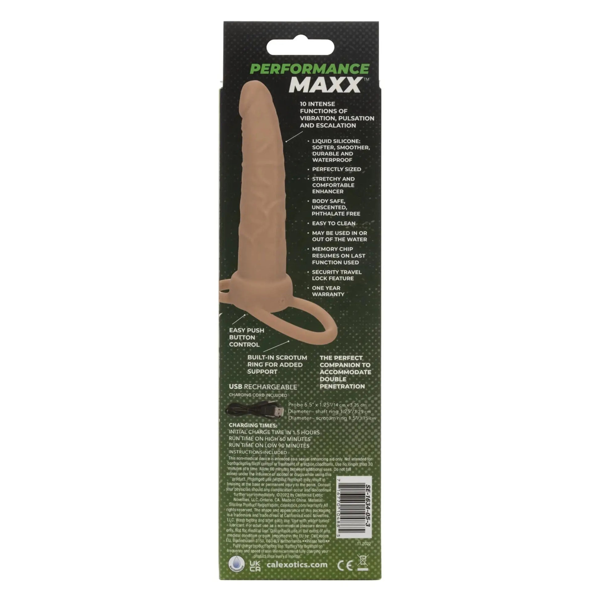 Performance Maxx Rechargeable Dual Penetrator Ivory California Exotic Novelties