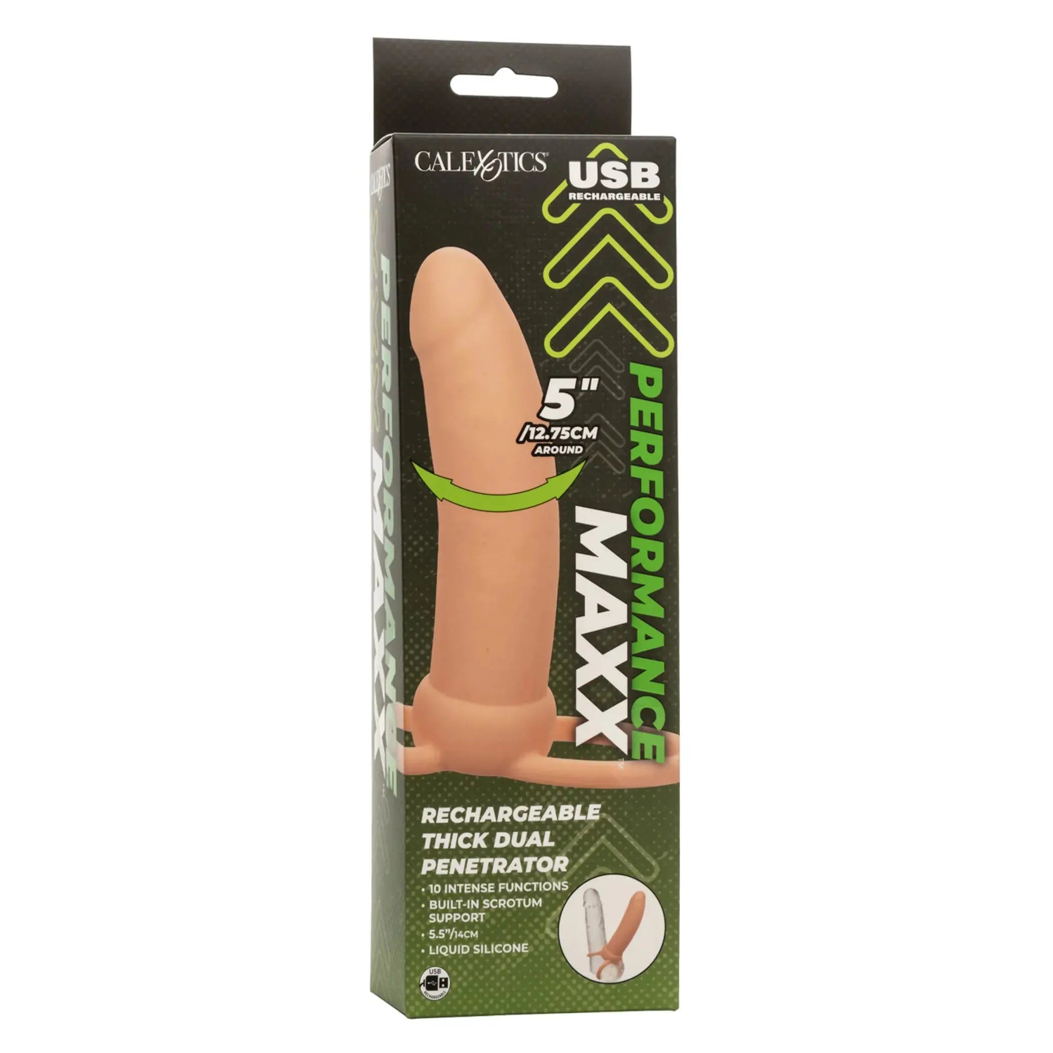 Performance Maxx Thick Dual Penetrator Ivory California Exotic Novelties