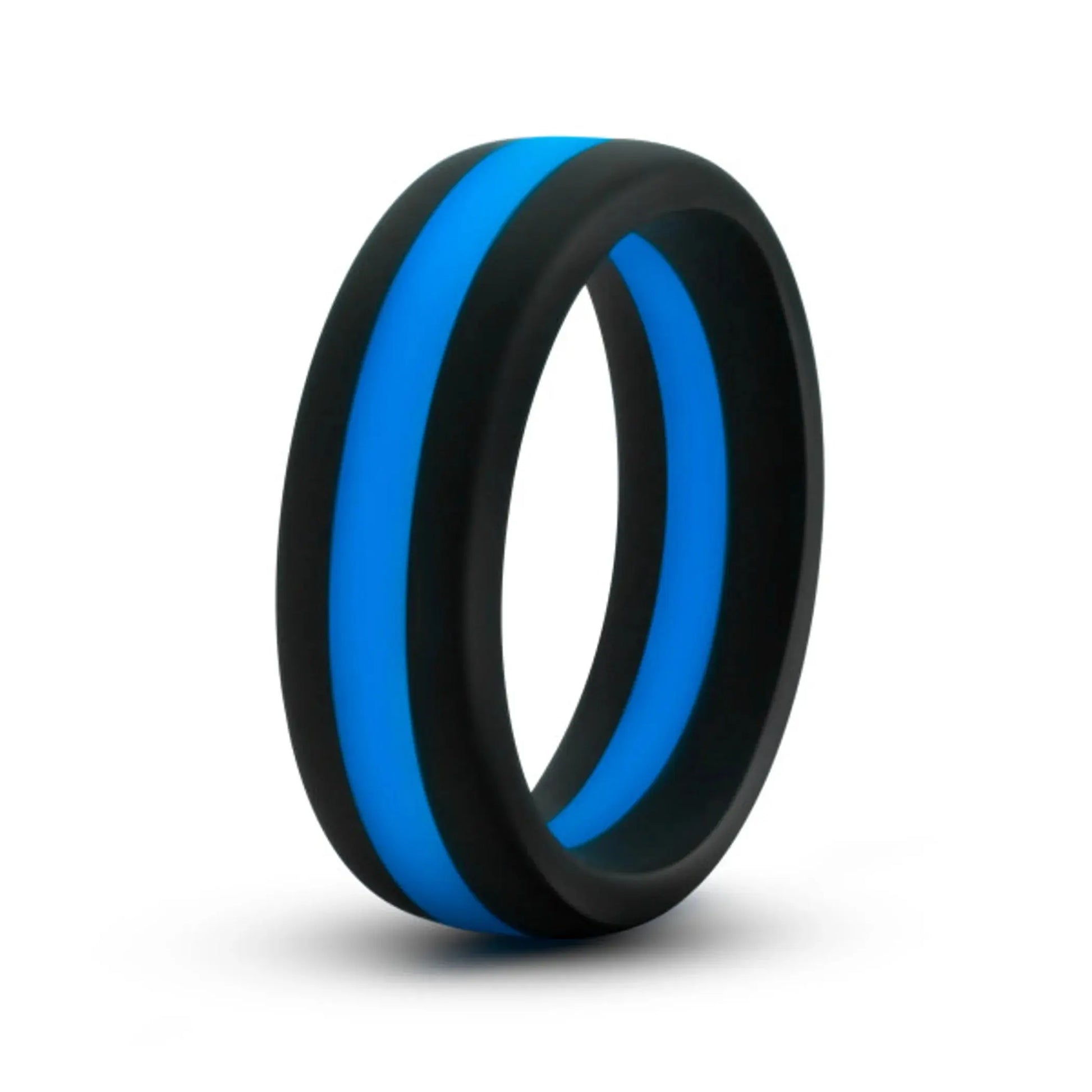 Performance Silicone Go Pro Ring Black Blue Black Blush Novelties