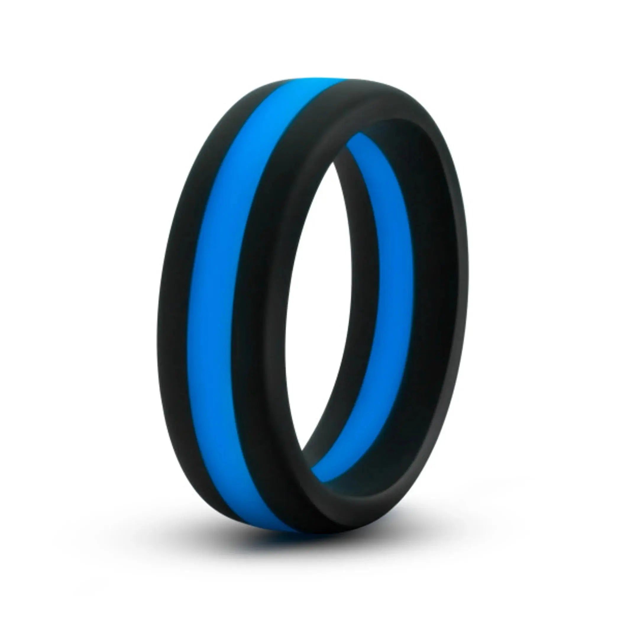 Performance Silicone Go Pro Ring Black Blue Black Blush Novelties