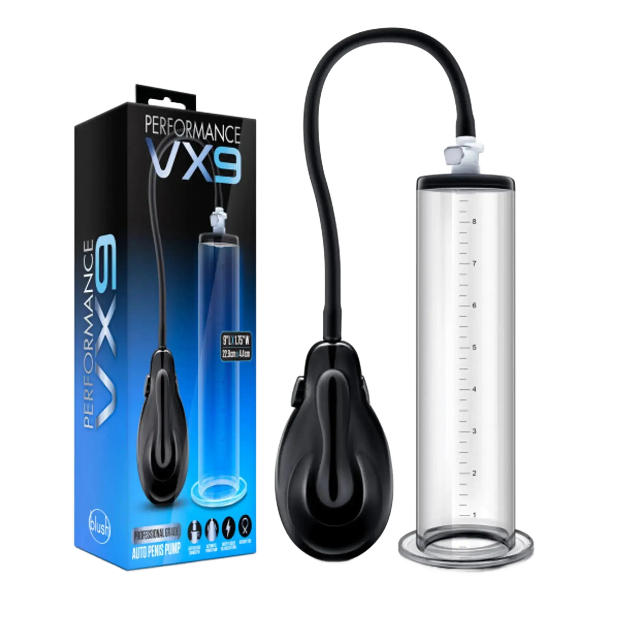PERFORMANCE VX9 AUTO PENIS PUMP CLEAR Blush Novelties