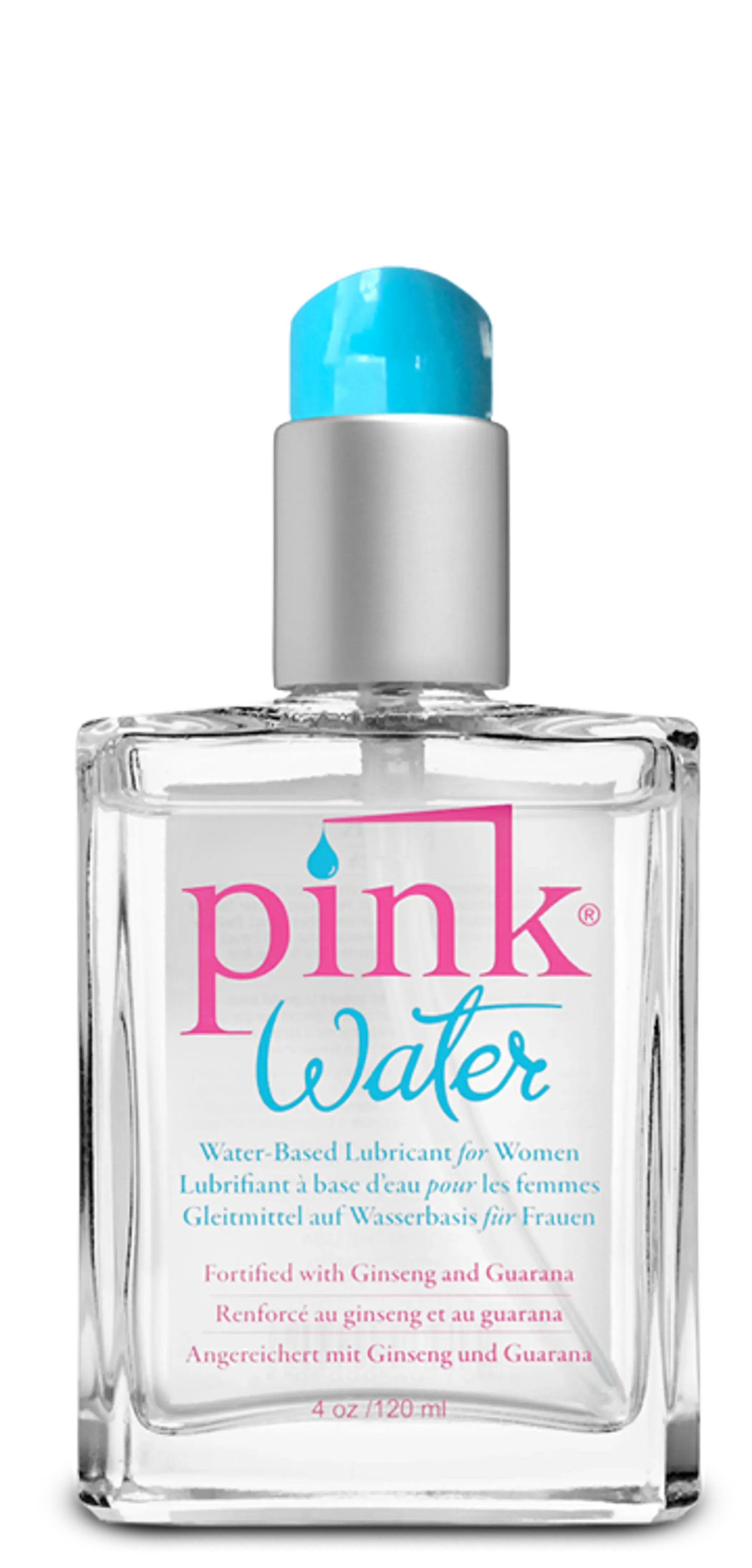 Pink Water 4 oz Glass Bottle With Pump Gun Oil