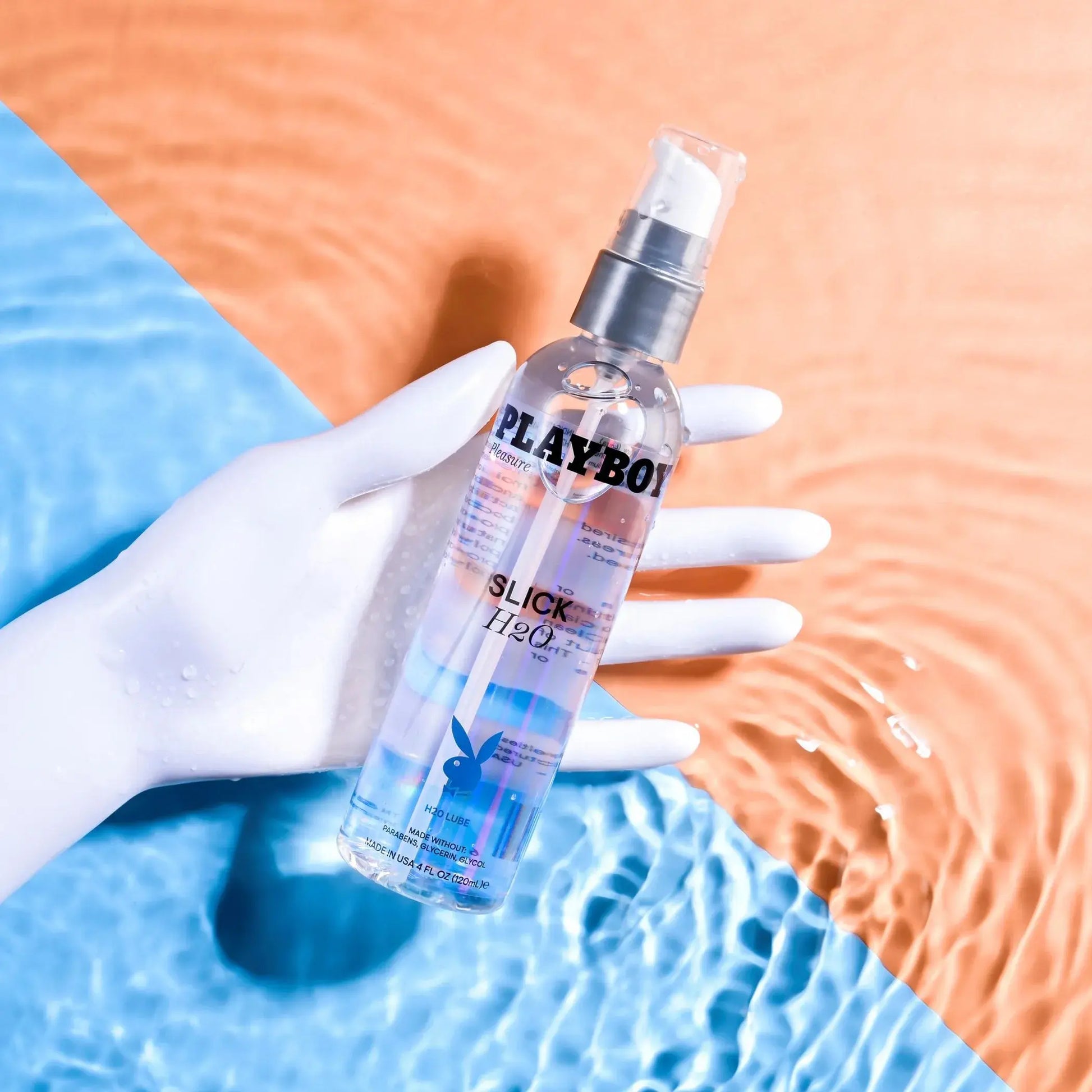 Playboy Slick H2O Water-Based Lubricant 4 oz Evolved Novelties