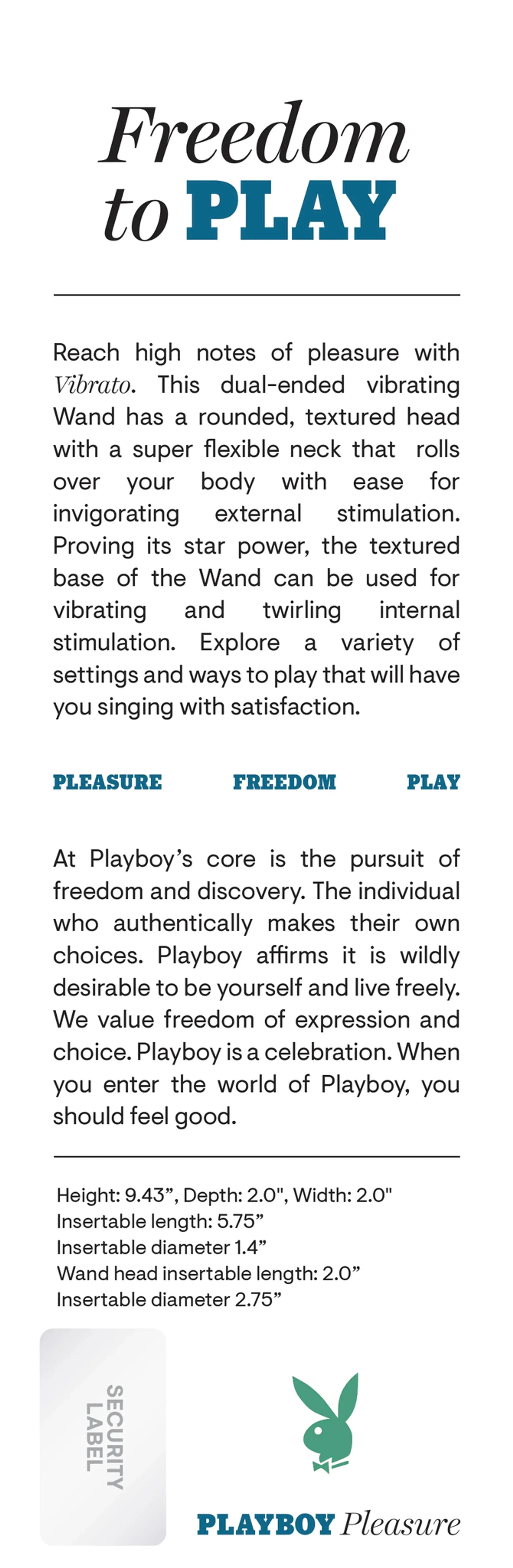 Playboy Vibrato Dual-Ended Wand Evolved Novelties