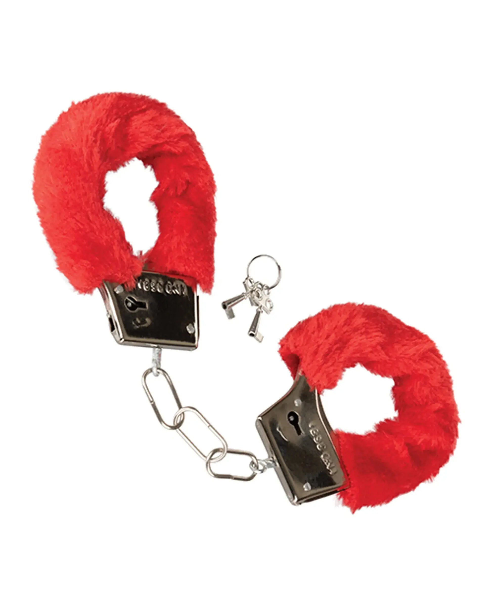 Playful Furry Cuffs Red California Exotic Novelties