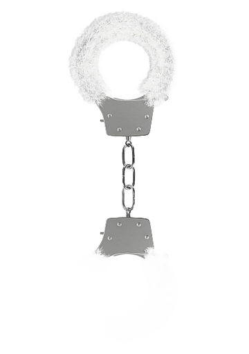 PLEASURE HANDCUFFS FURRY WHITE SHOTS AMERICA