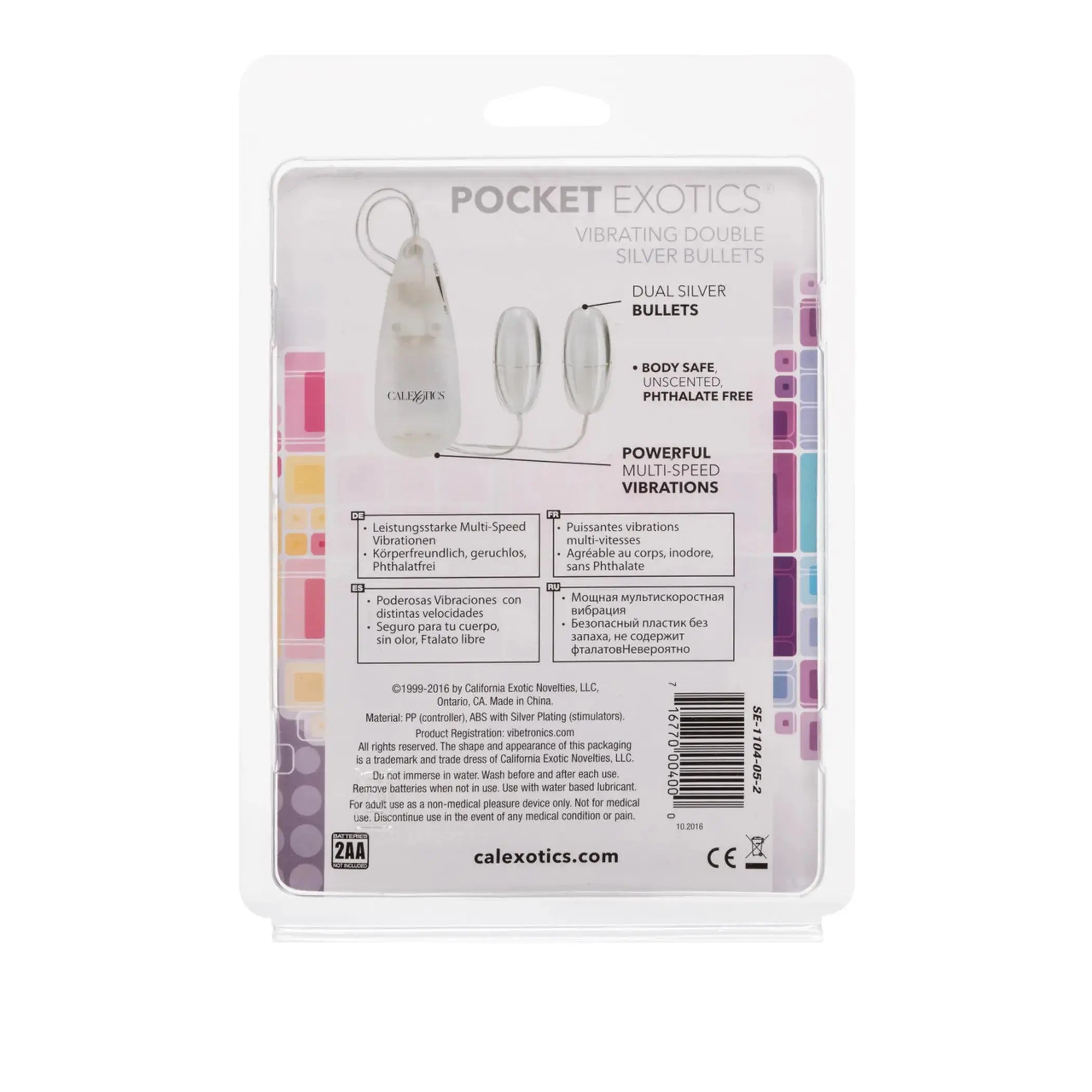Pocket Exotic Double Bullet Silver California Exotic Novelties