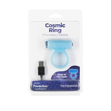 Power Bullet Cosmic Cock Ring With Glow-In-The-Dark Bullet BMS Enterprises