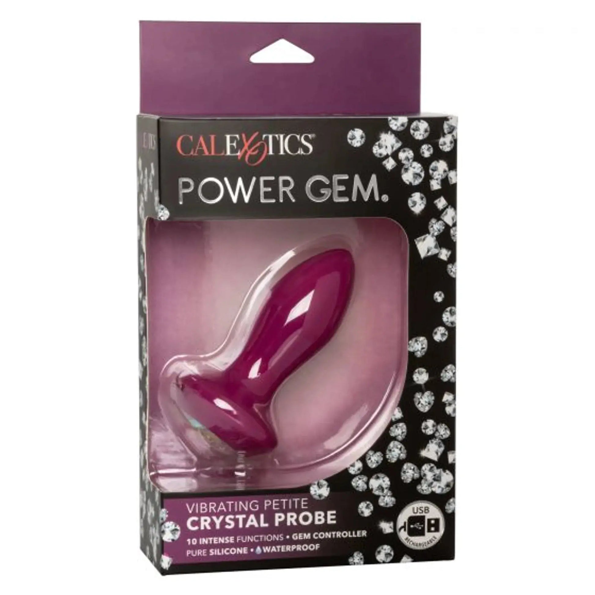 Power Gem Vibrating Petite Crystal Probe Purple California Exotic Novelties