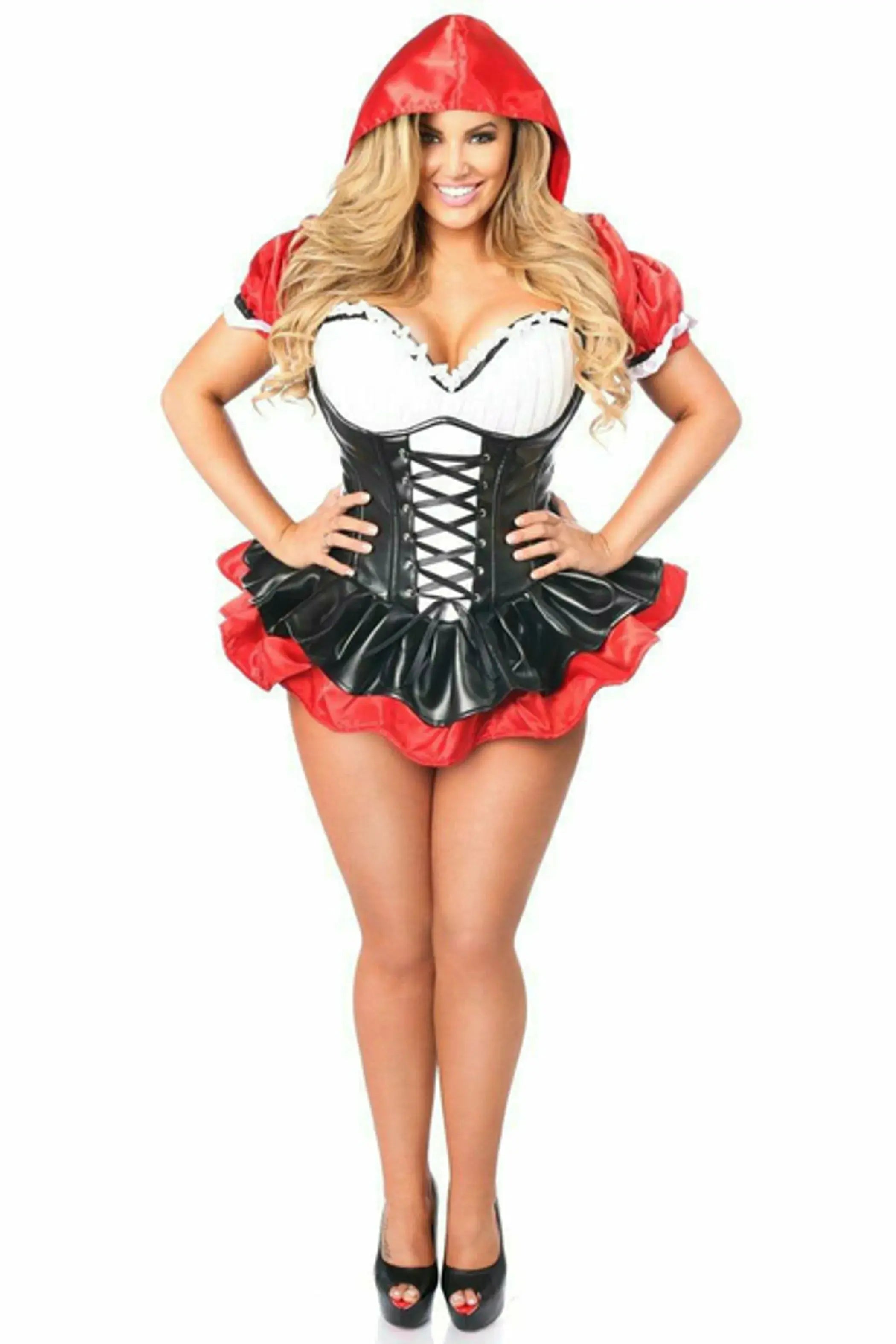 Premium Red Riding Hood Corset Dress Costume Daisy Corsets