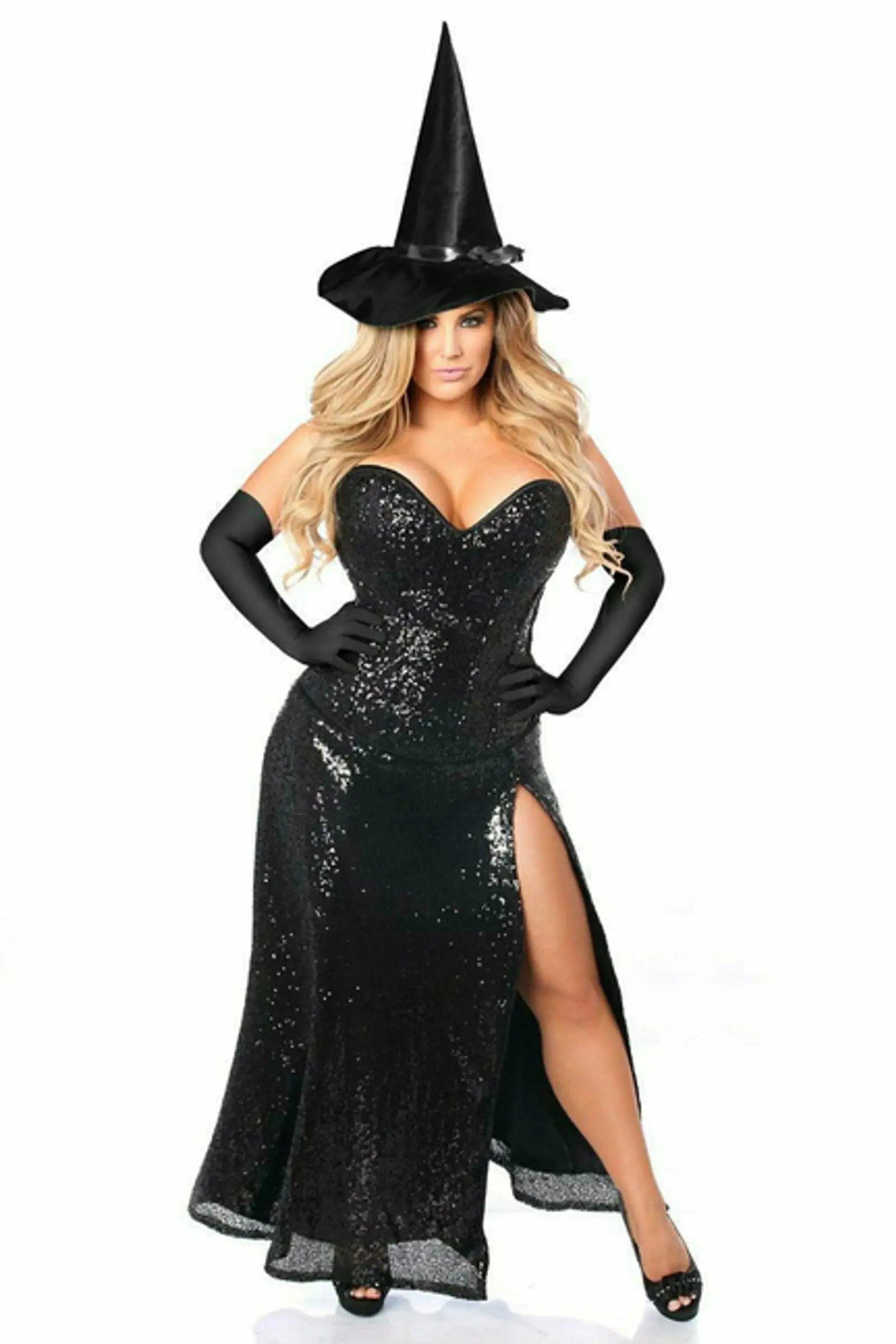 Premium Sequin Witch Corset Costume Daisy Corsets