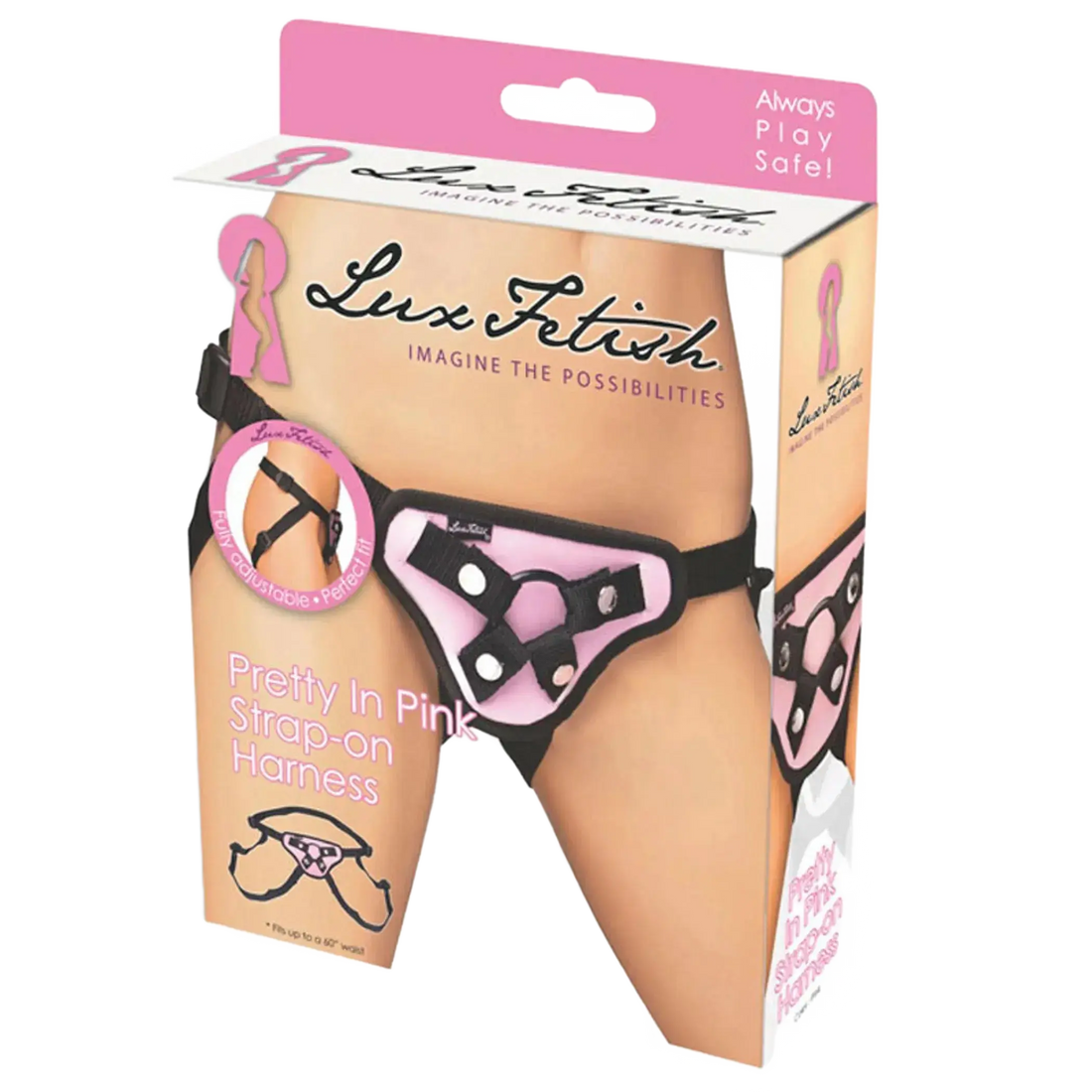 LUX FETISH PRETTY IN PINK STRAP-ON HARNESS Electric / Hustler Lingerie