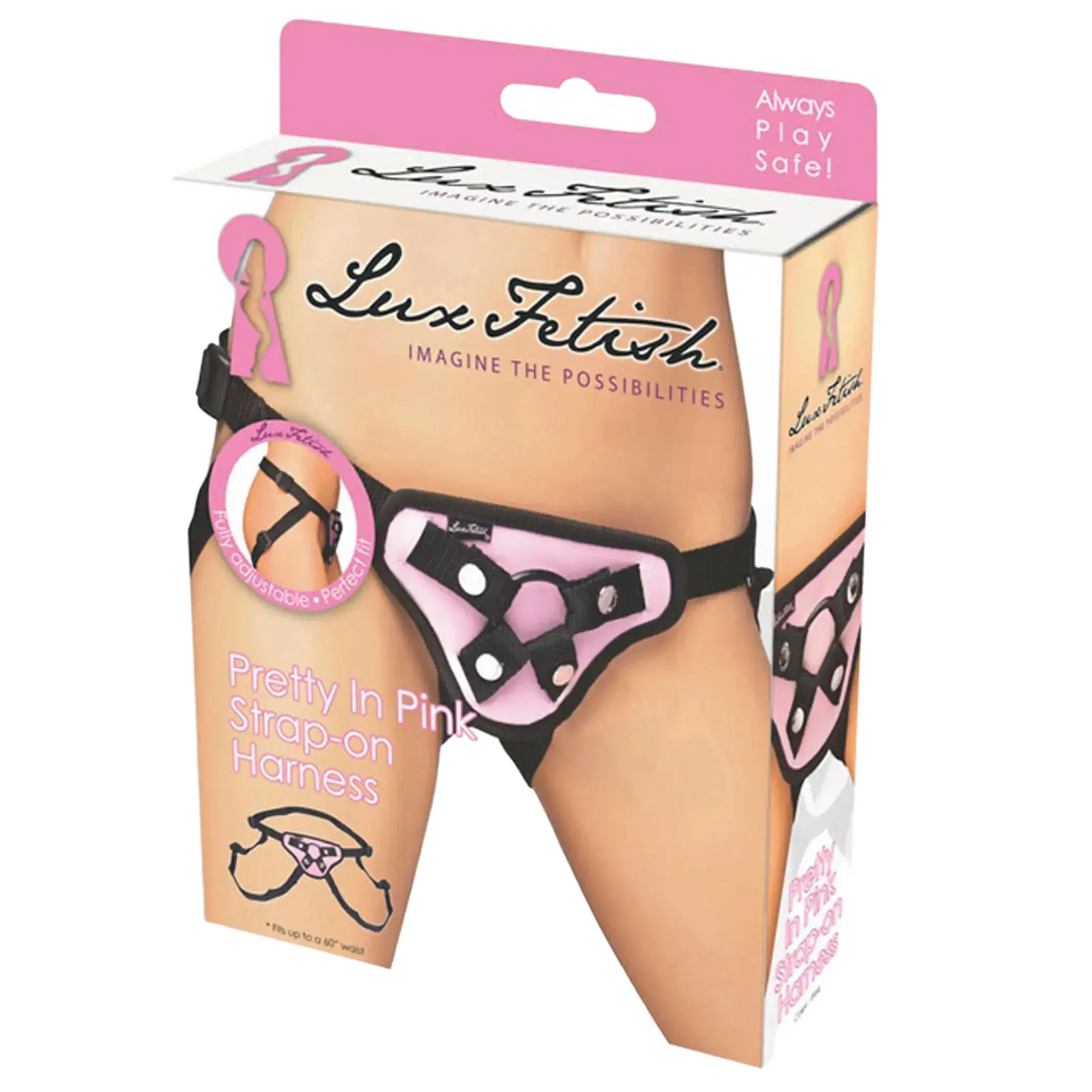 LUX FETISH PRETTY IN PINK STRAP-ON HARNESS Electric / Hustler Lingerie