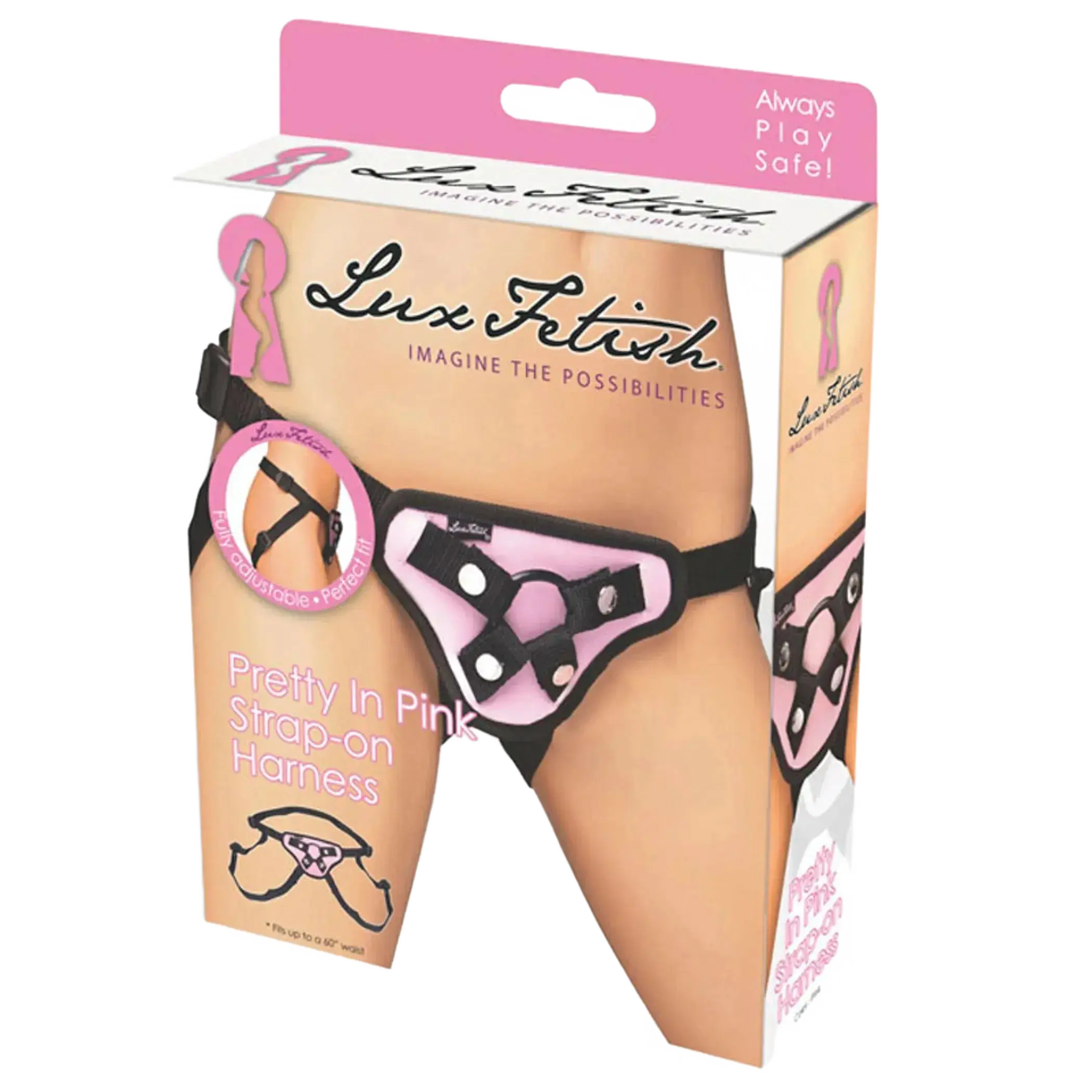LUX FETISH PRETTY IN PINK STRAP-ON HARNESS Electric / Hustler Lingerie