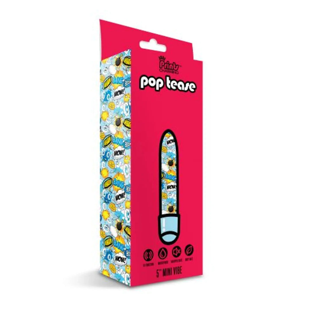 Prints Charming Pop Tease 5-Inch Mini Vibe Bang Blue Global Novelties