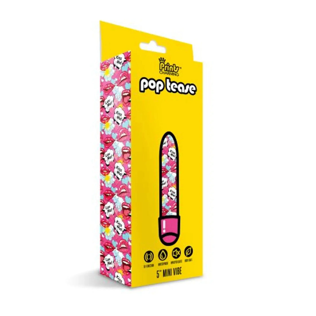Prints Charming Pop Tease 5in Mini Vibe Kiss Me Pink Global Novelties