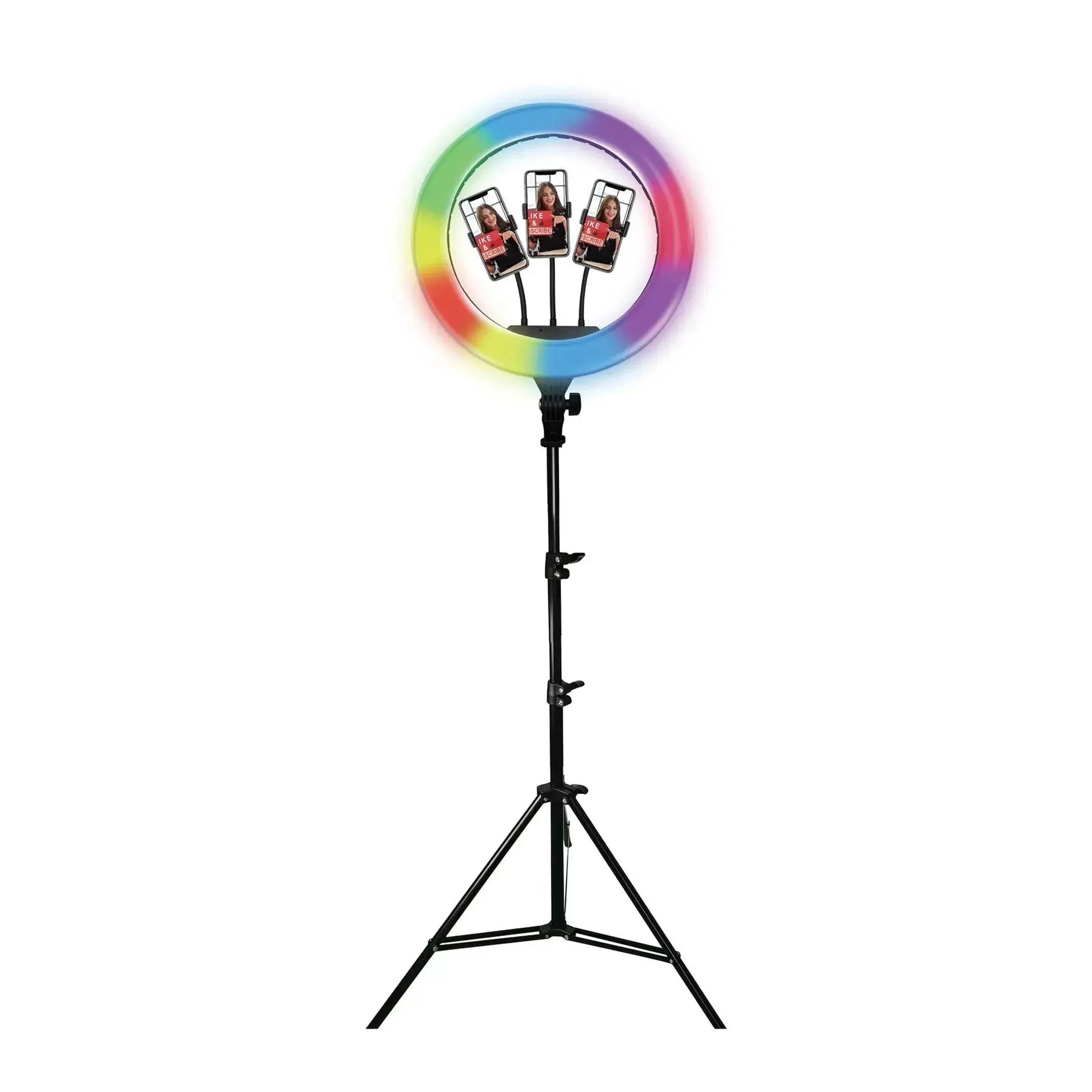Pro Live Stream 18-Inch 3-Device Ring Light with RGB Supersonic