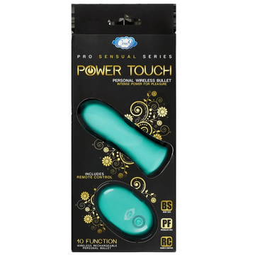 PRO SENSUAL POWER TOUCH BULLET W/ REMOTE CONTROL TEAL Cloud 9 Novelties