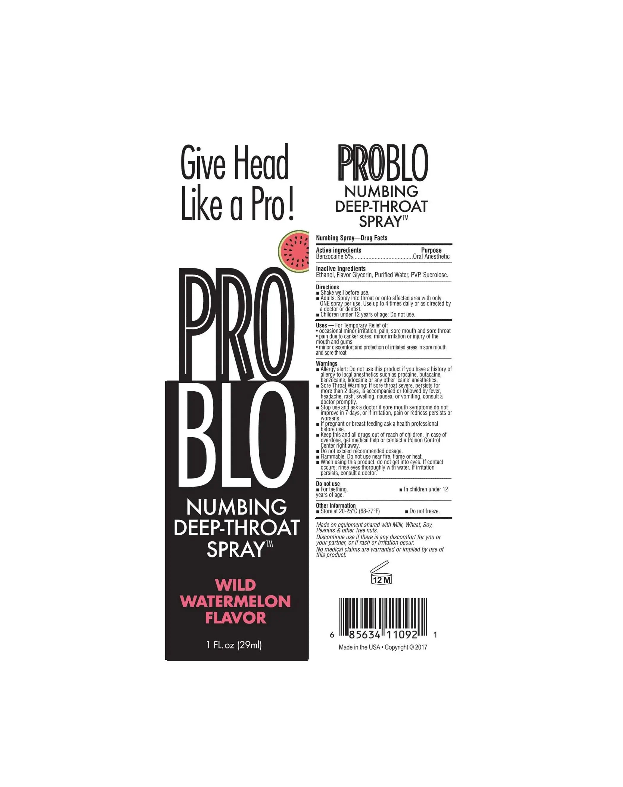Problo Deep Throat Spray Watermelon Little Genie