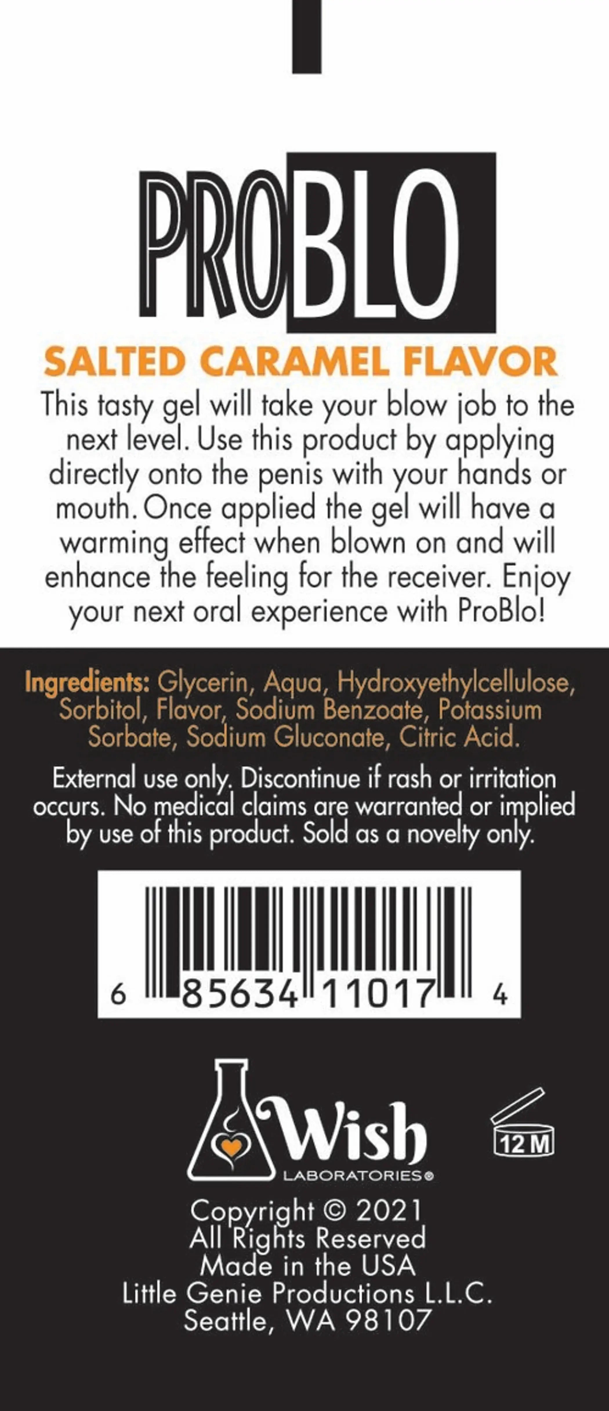 Problo Oral Pleasure Gel - Salted Caramel 1.5 oz Little Genie