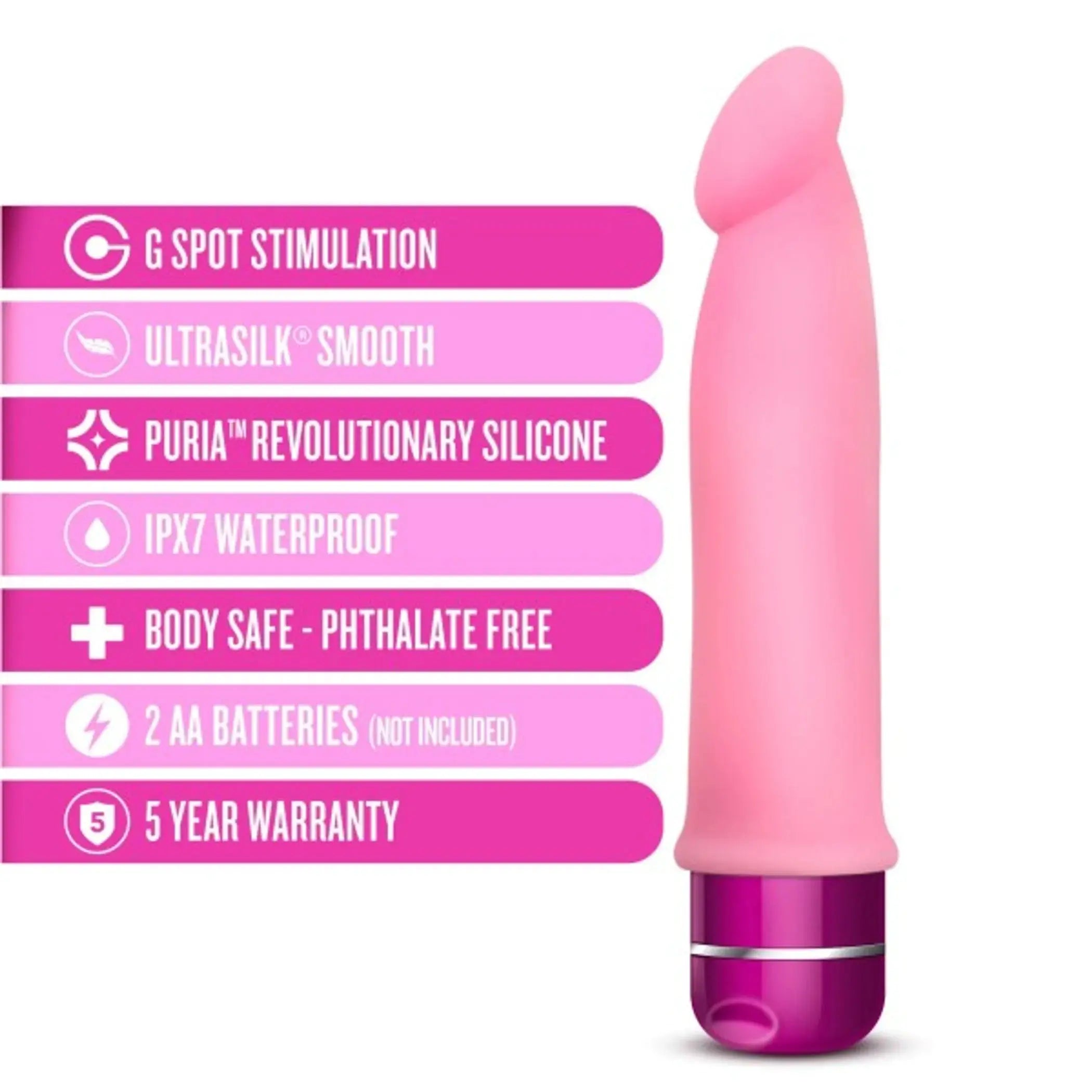 Purity Pink Silicone Vibrator Blush Novelties