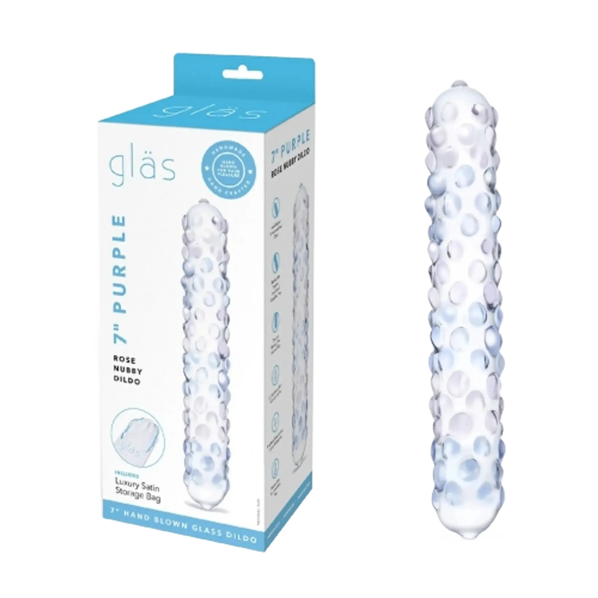 GLAS PURPLE ROSE NUBBY DILDO Electric / Hustler Lingerie
