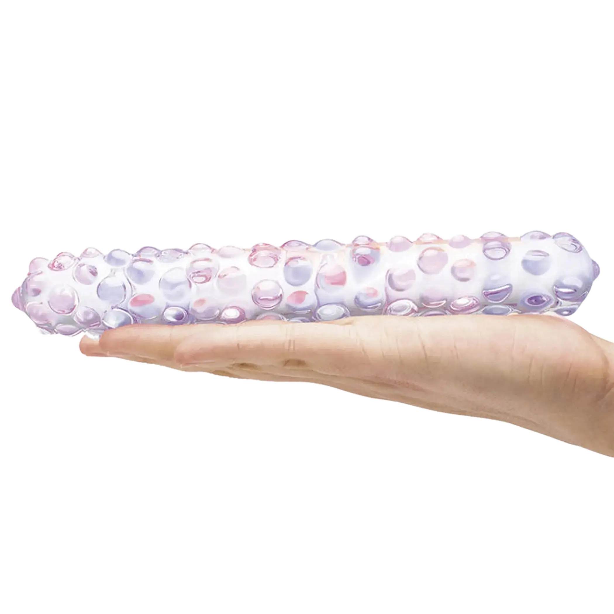 GLAS 9 PURPLE ROSE NUBBY DILDO " Electric / Hustler Lingerie