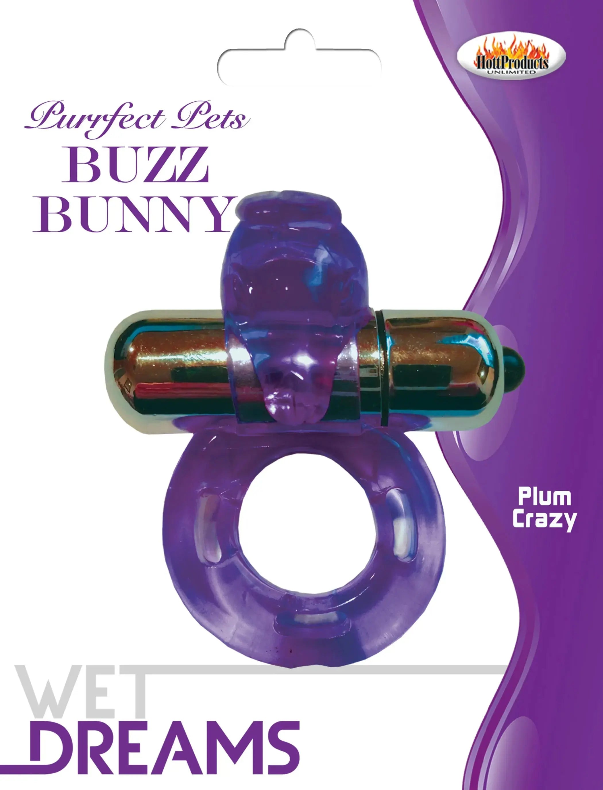 Purrfect Pet Bunny Vibrating Ring Purple HOTT Products