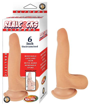 REAL COCKS SLIDERS 6IN FLESH UNCIRCUMSIZED Nasstoys